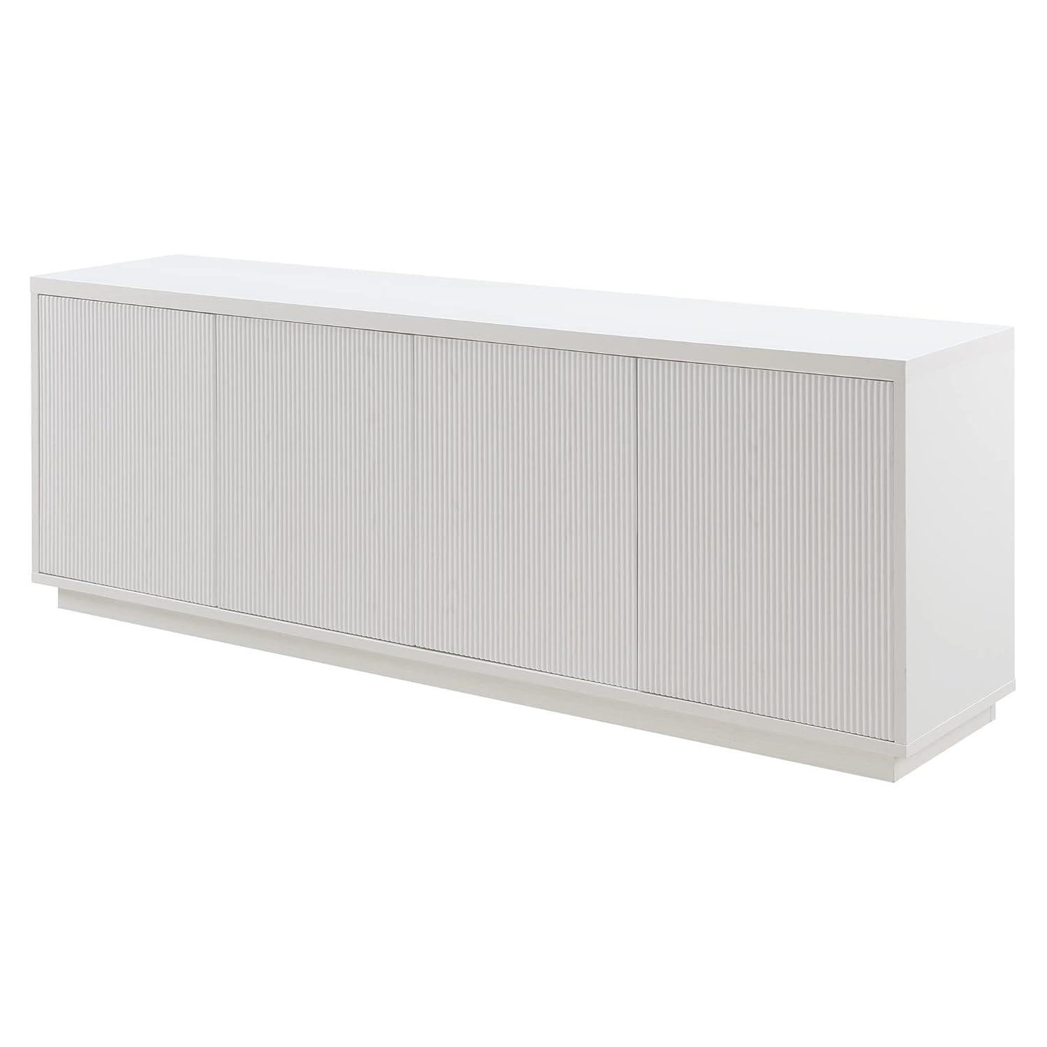 Evelyn&Zoe Hanson Rectangular TV Stand for TV's up to 75", White