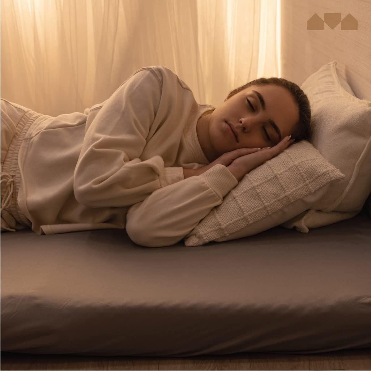 Fitted Sheet for The Milliard Trifold Mattress, Super Soft and Cozy Washable Grey Sheet (Queen, 6")