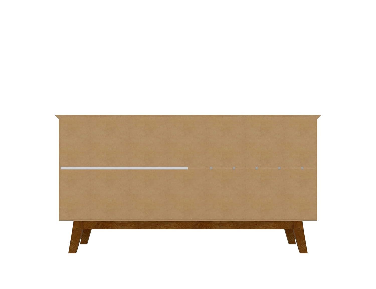 62.99" Yonkers Sideboard Black/Cinnamon - Manhattan Comfort: Mid-Century Buffet Storage Cabinet