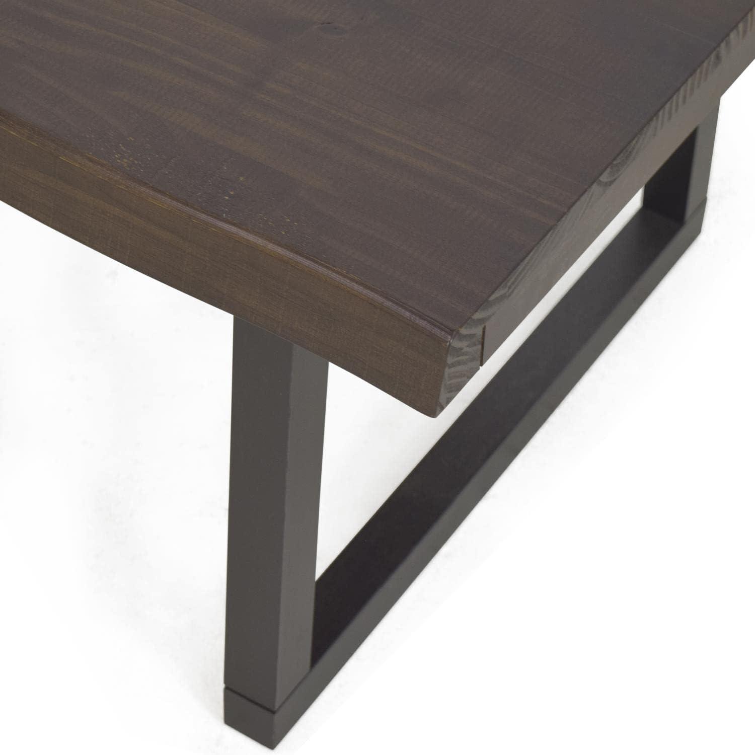 Jennings Live Edge Cocktail Table Cherry/Black - Steve Silver Co.: Pine Veneer, Metal Glides, CSA Certified