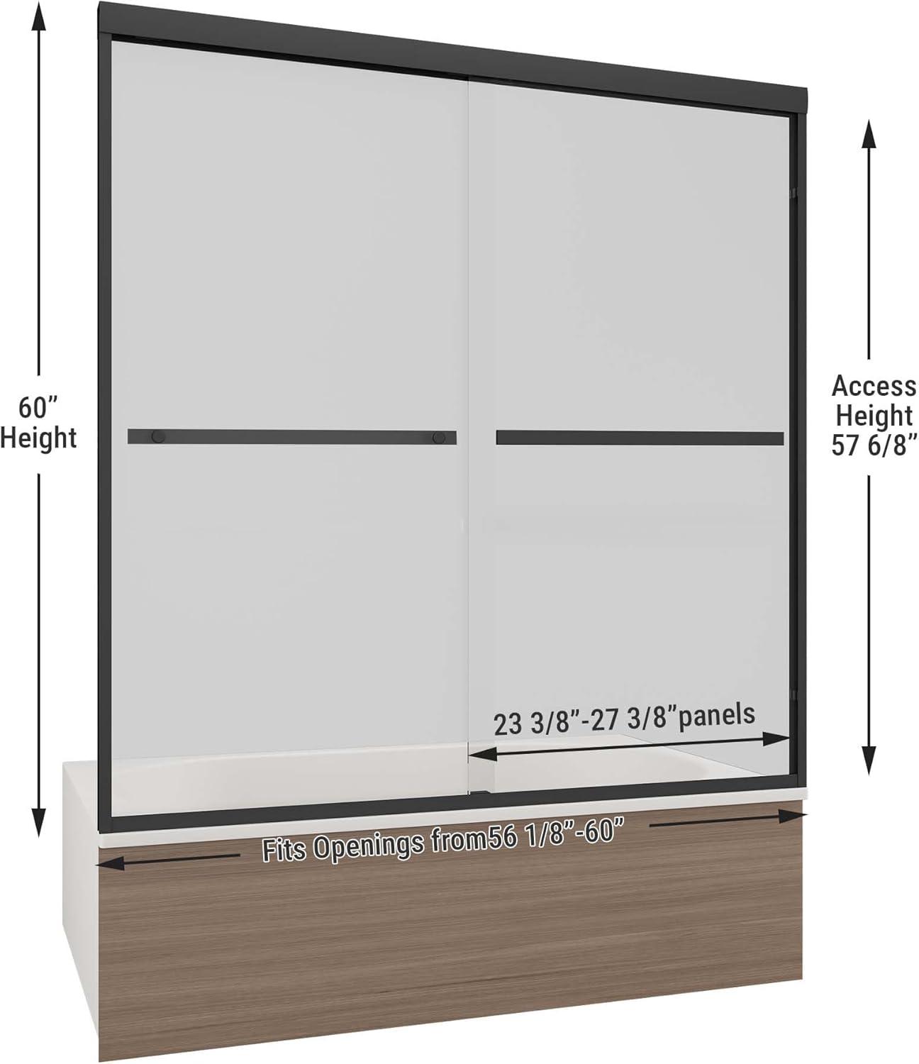 EASTANA Semi-frameless bypass bathroom sliding door AADSH6269LL