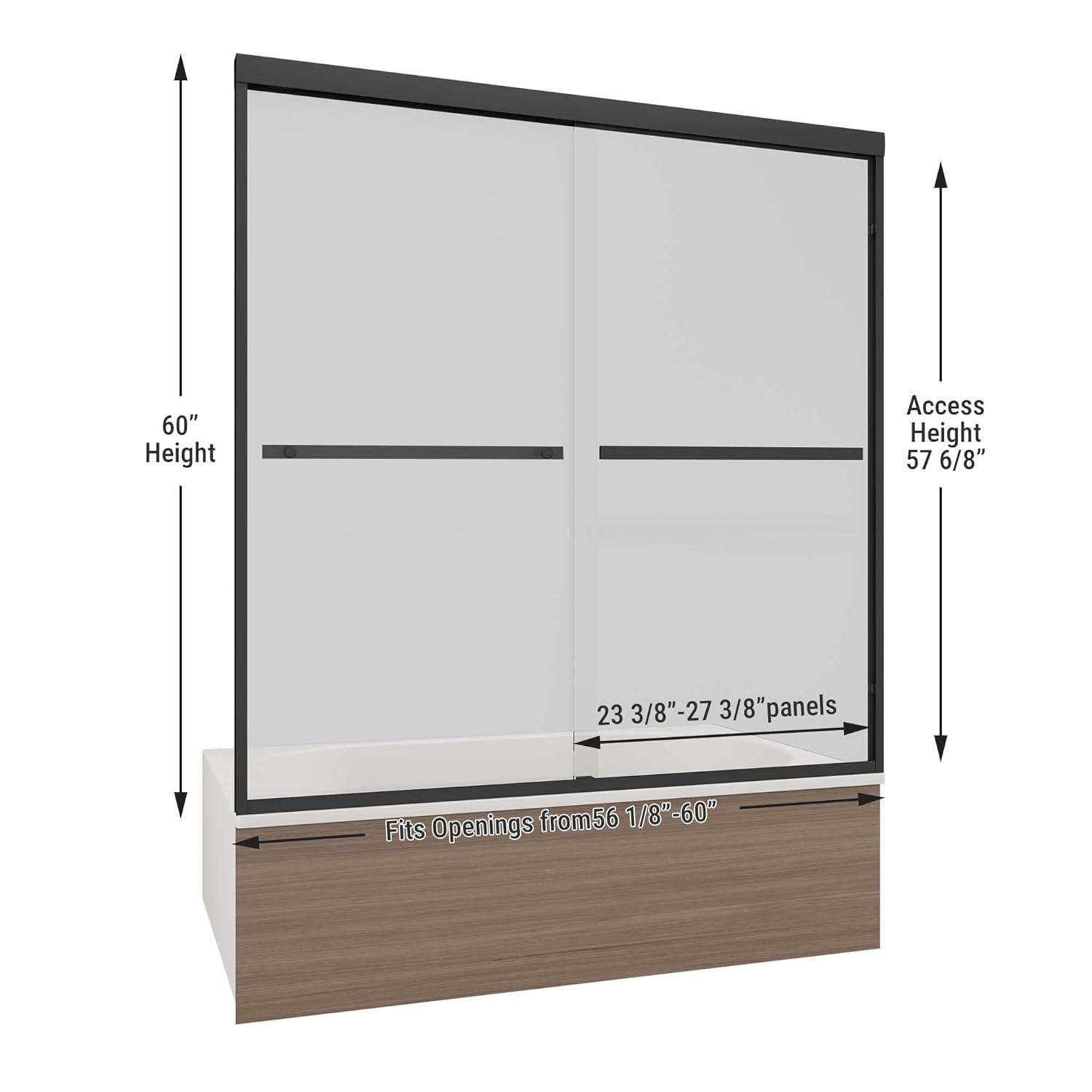 EASTANA Semi-frameless bypass bathroom sliding door AADSH6269LL