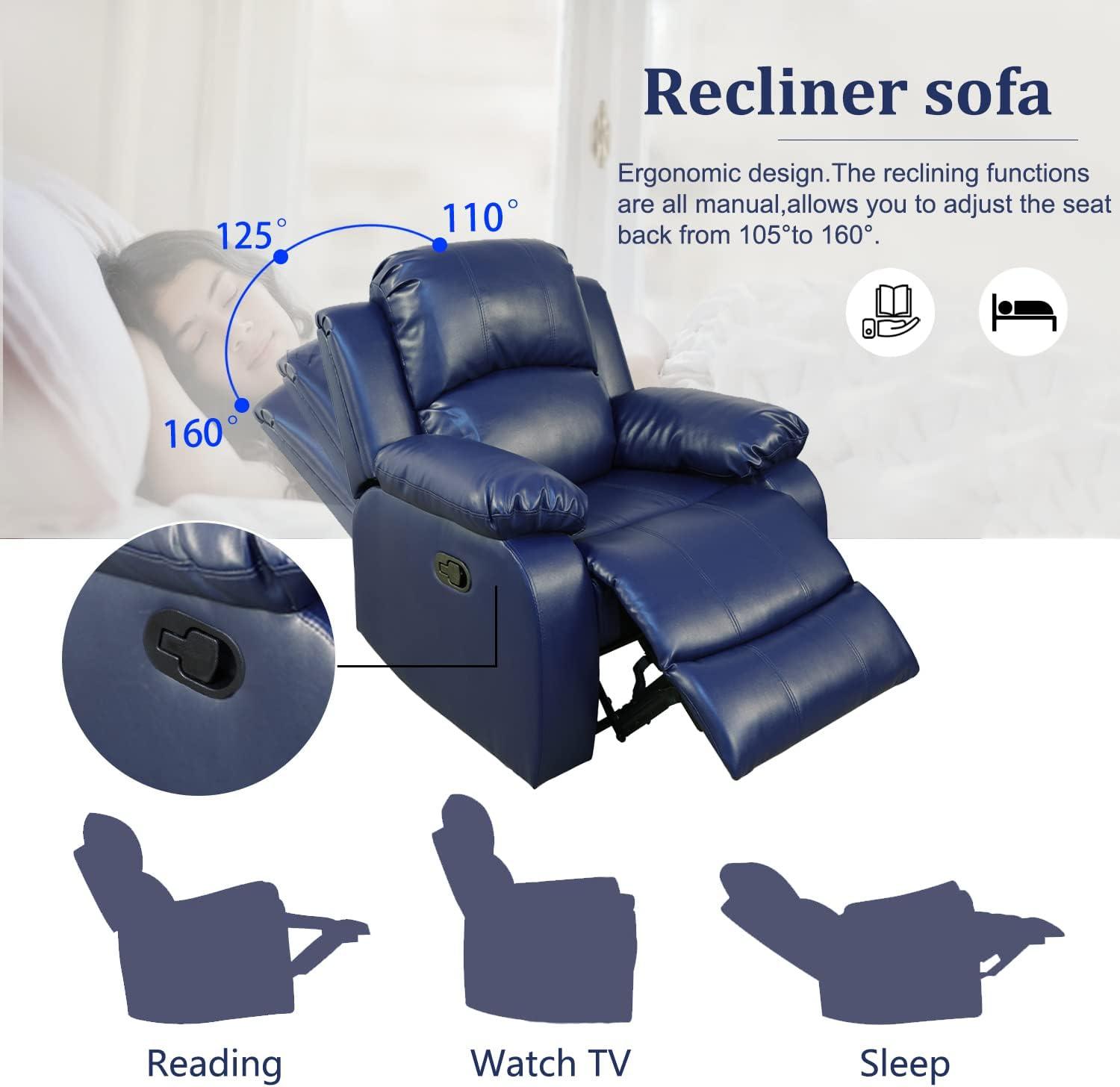 Wade Logan® Branscome 3 Piece Vegan Leather Manual Reclining Living Room Sofa Set