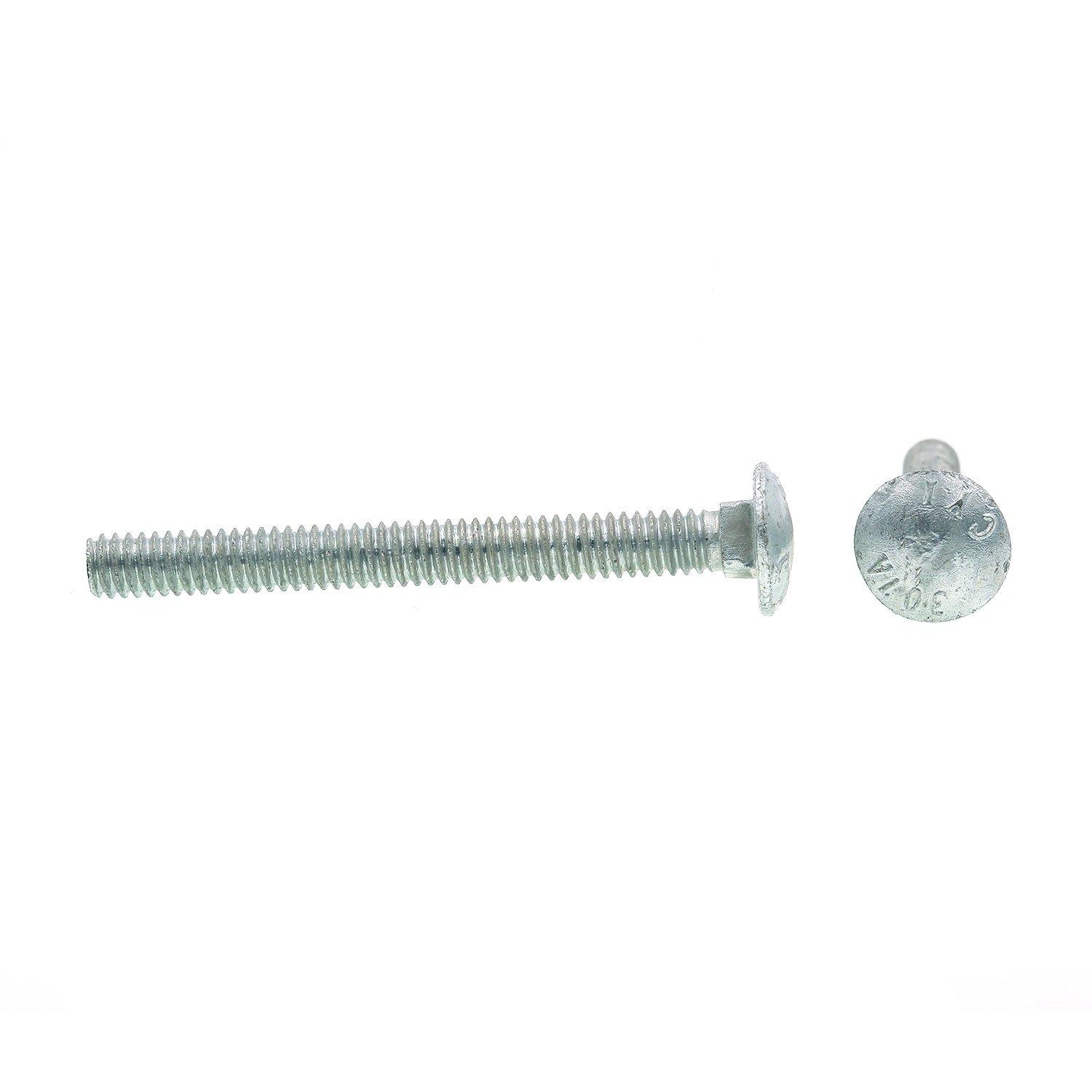 Hot-Dipped Galvanized Zinc Carriage Bolts 50-Pack