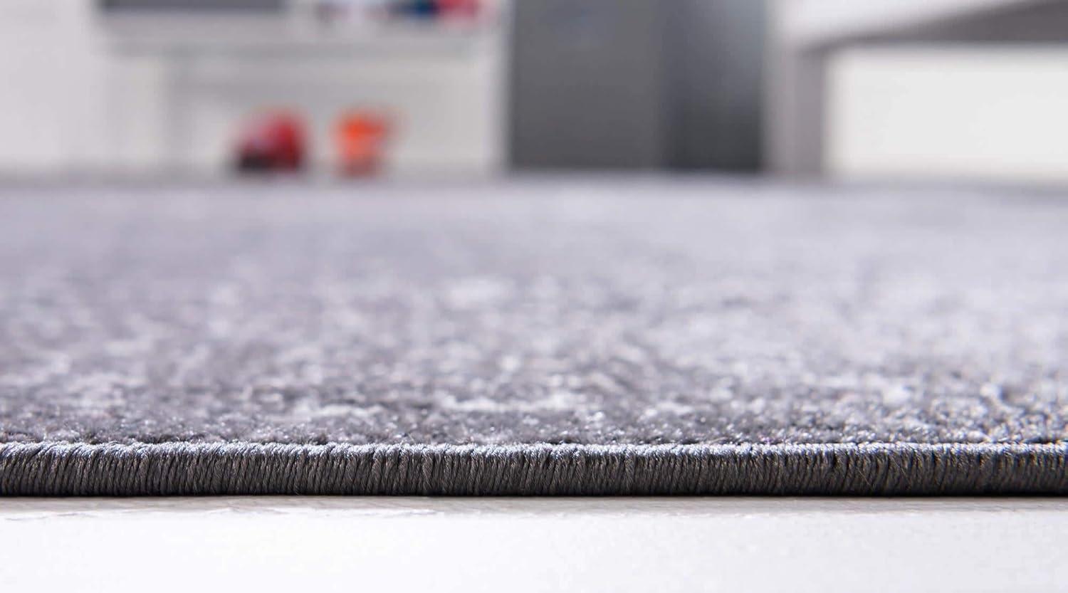 Unique Loom Aarhus Collection Area Rug - Traditional (2' 7" x 10' Runner Dark Gray/Gray)