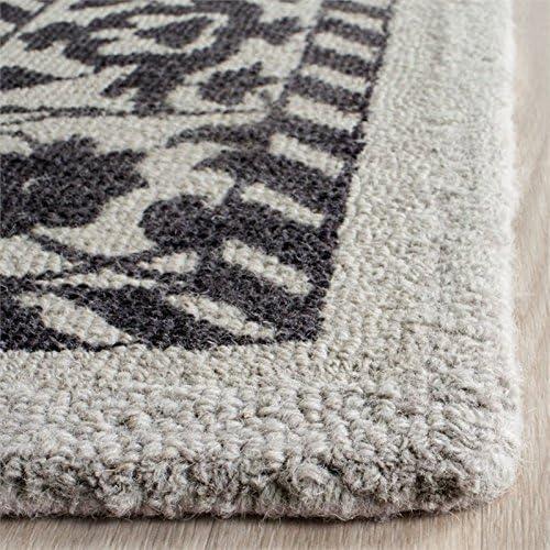 SAFAVIEH Area Rug 8x10 - Restoration Vintage Collection - Large - Silver & Grey, Handmade Wool, Ideal for Living Room, Bedroom, Office, Dining Space (RVT102H)