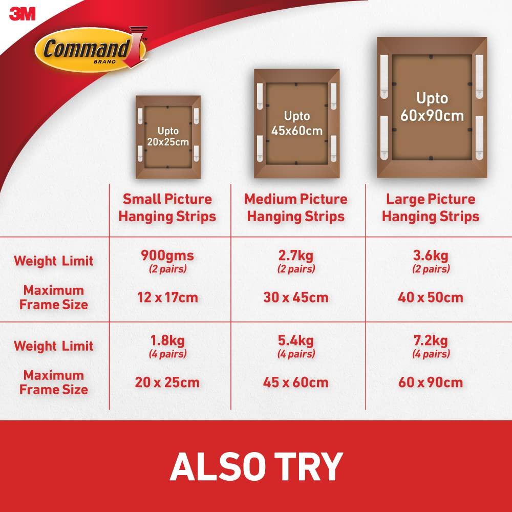 Command Medium Picture Hanging Strips White: Adhesive Wall Mounting for Art & Stationery