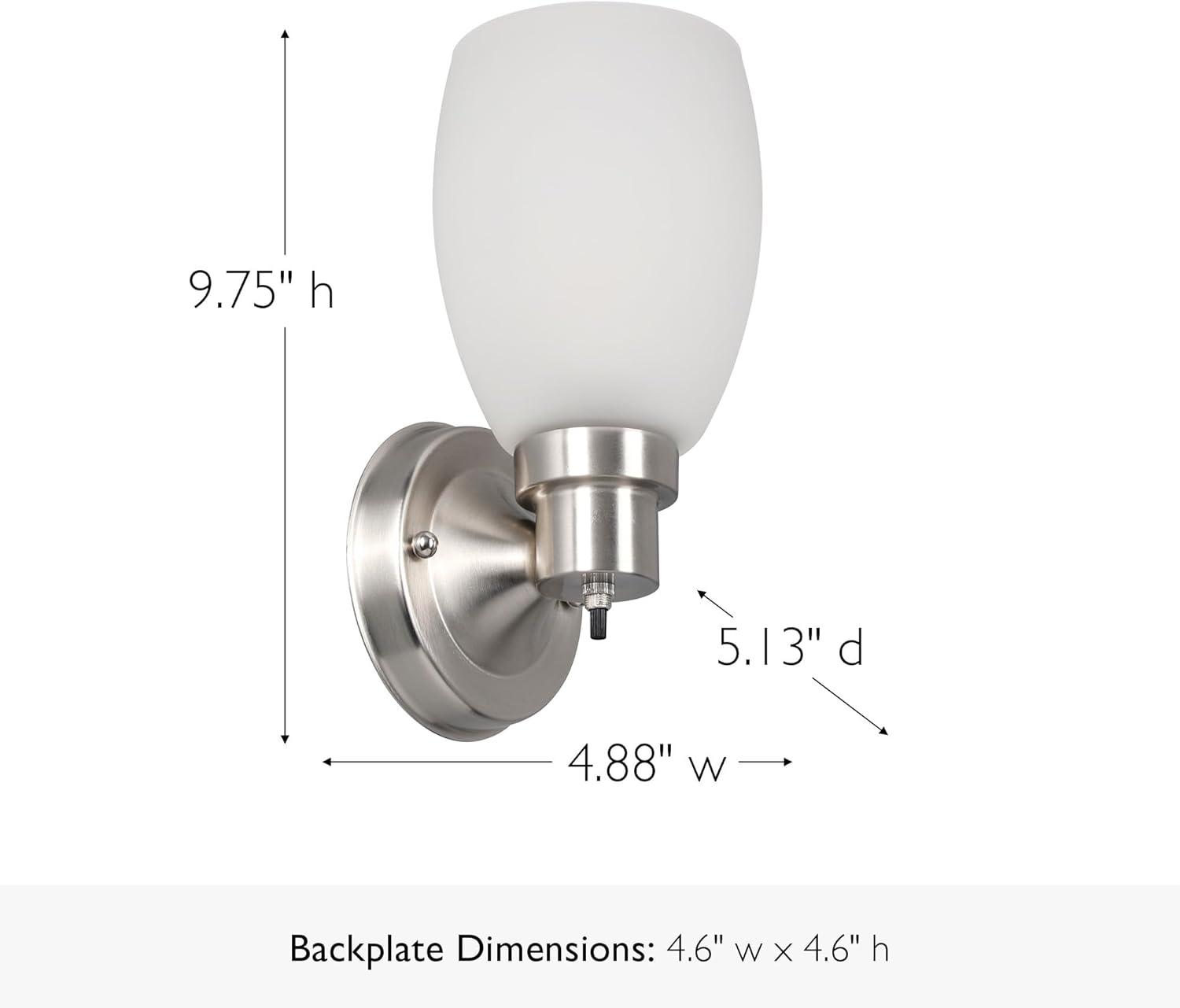 Design House Lydia Wall Light in Satin Nickel