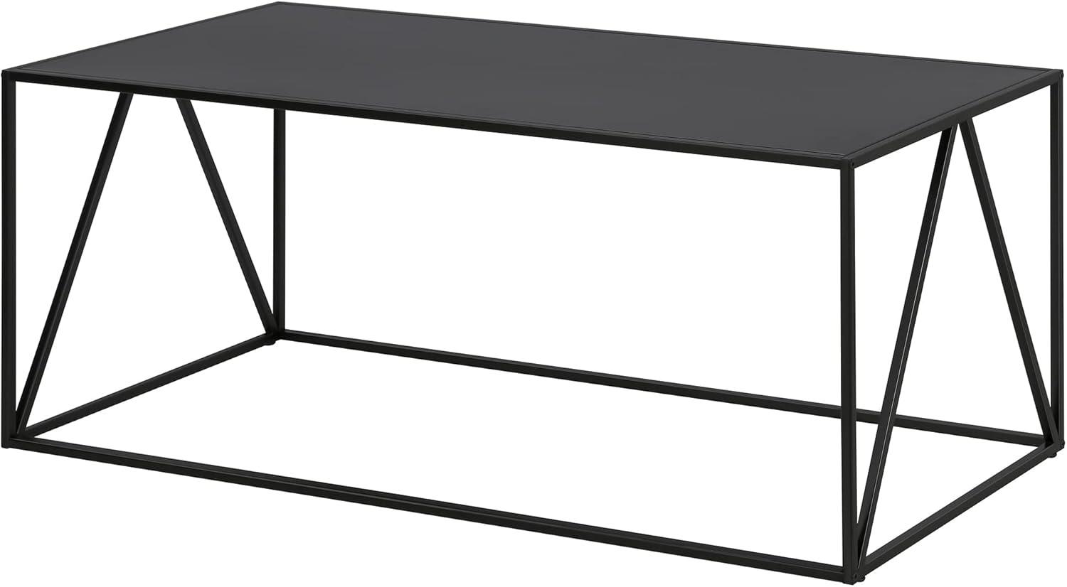 Pia 45" Blackened Bronze Rectangular Steel Coffee Table