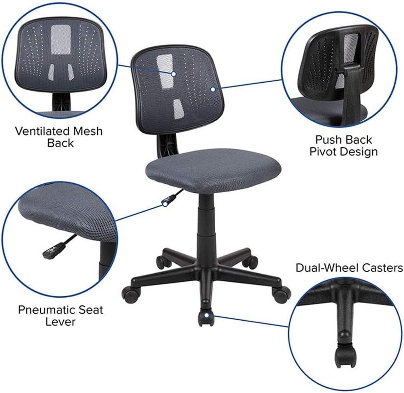 Flash Furniture Flash Fundamentals Mid-Back Mesh Swivel Task Office Chair with Pivot Back