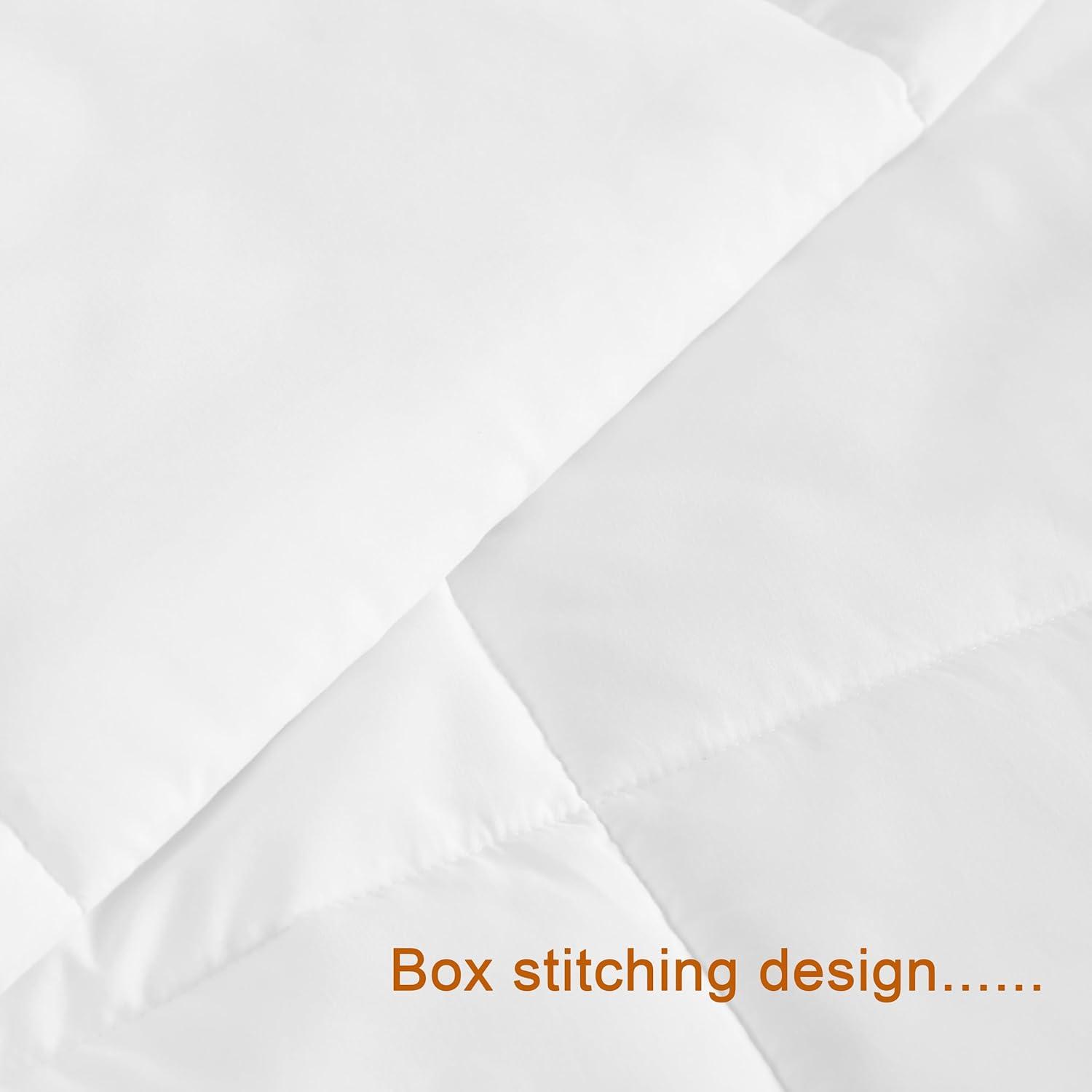 All Season Goose Down Alternative Twin Duvet Comforter Insert, 68x90 Inches, White - NTBAY