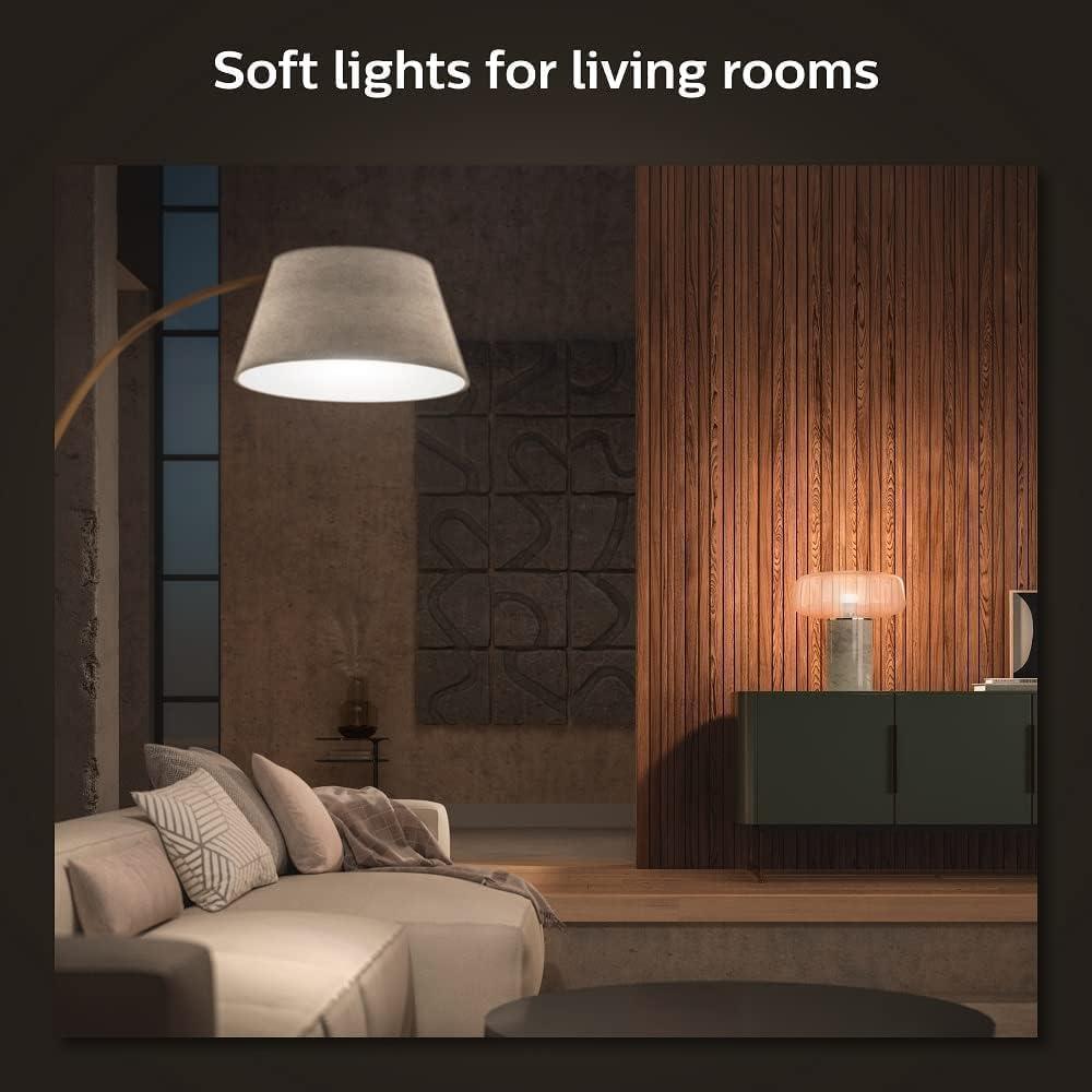 Philips Hue A19 75W Smart LED Bulb White: Dimmable, Smartphone Controlled, 1100 Lumens, Energy Star Certified