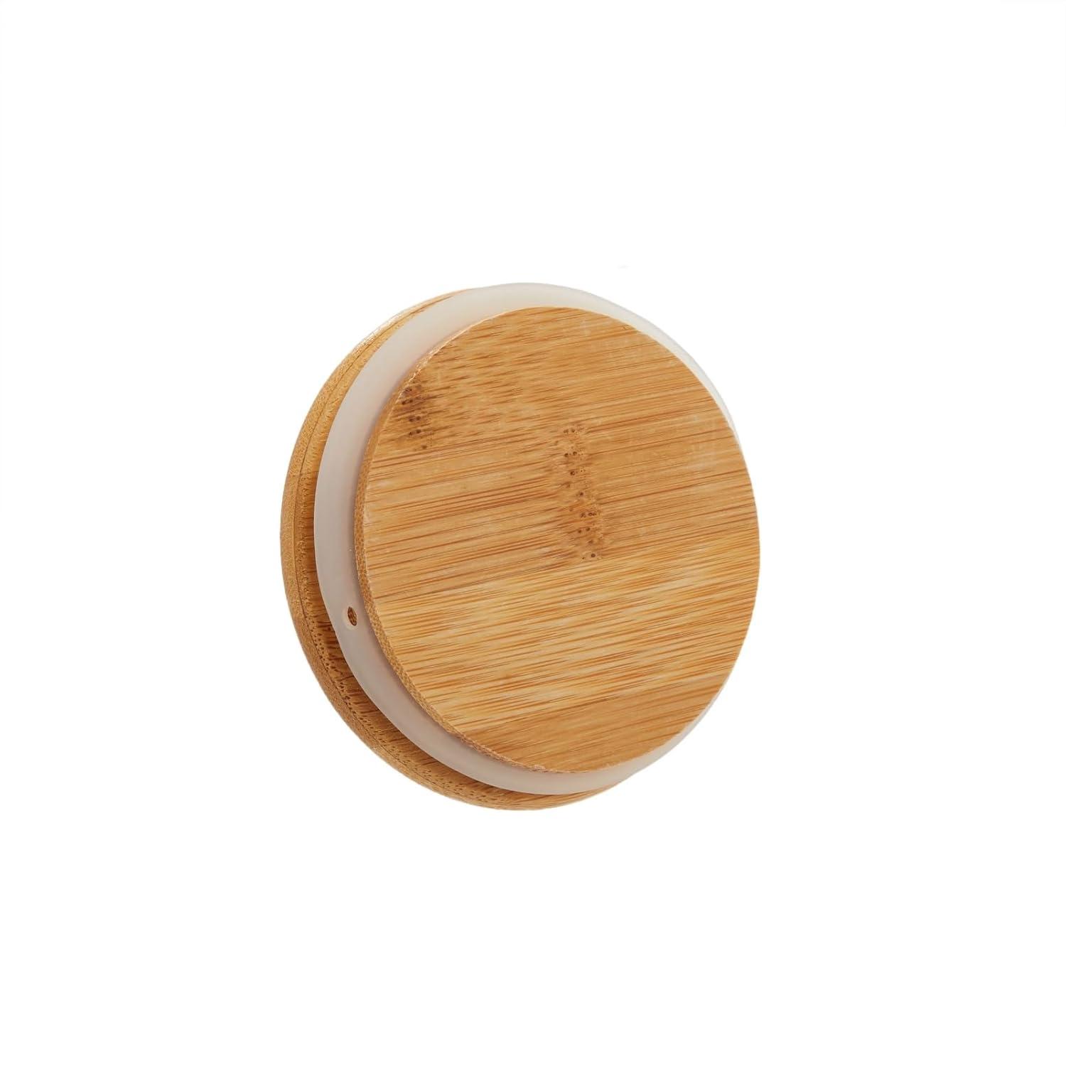 Juvale 3 Pack Glass Storage Containers with Bamboo Lids, Airtight Canisters for Pantry (32.5 oz)