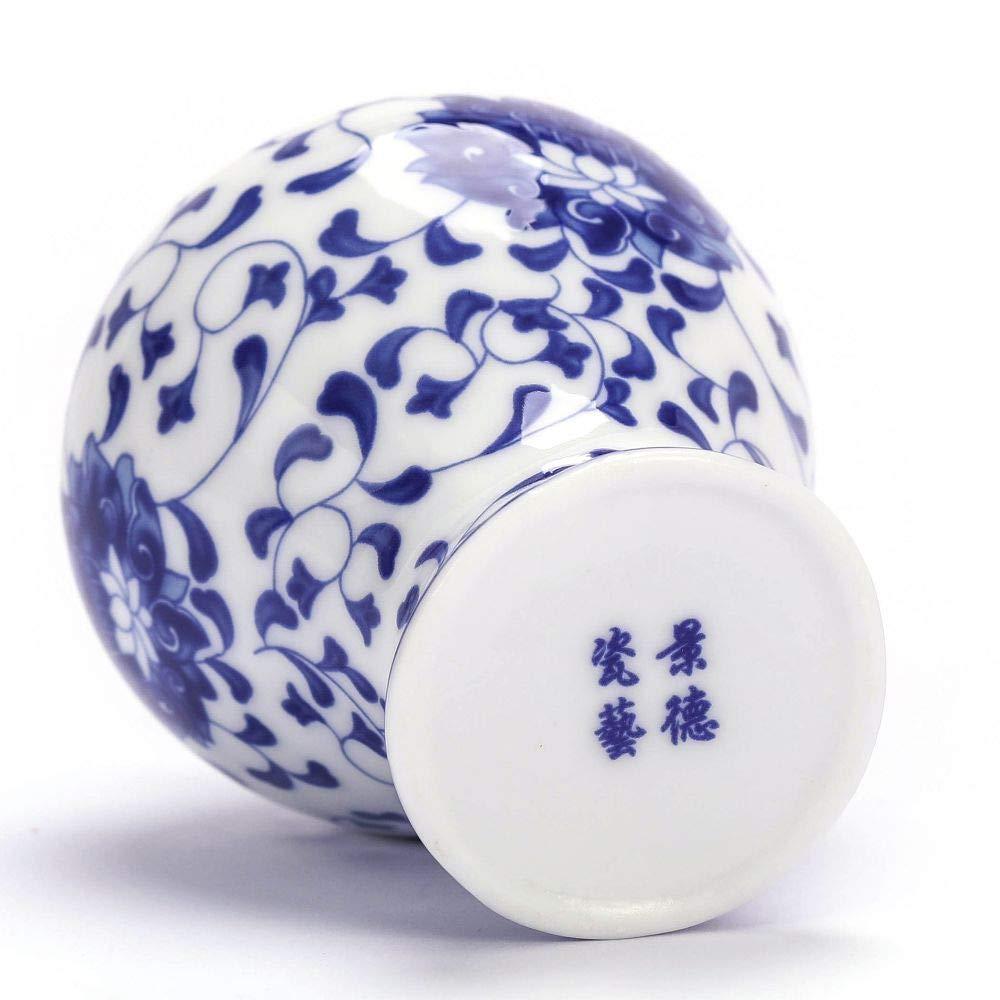 Blue and White Vase Set of 3, Cute Ceramic Bud vase in Bulk for Farmhouse Table Centerpiece Mini Vintage Vase for Rustic Wedding Decorations, Home Table Flower Decor