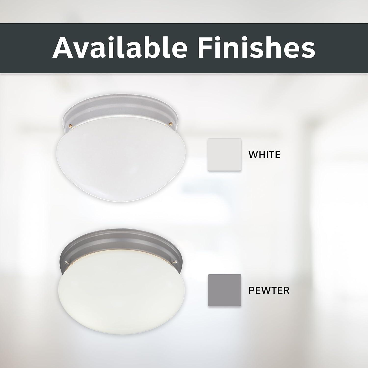 4732-WH-Designers Fountain-2 Light Flush Mount With Satin Etched Glass Globe