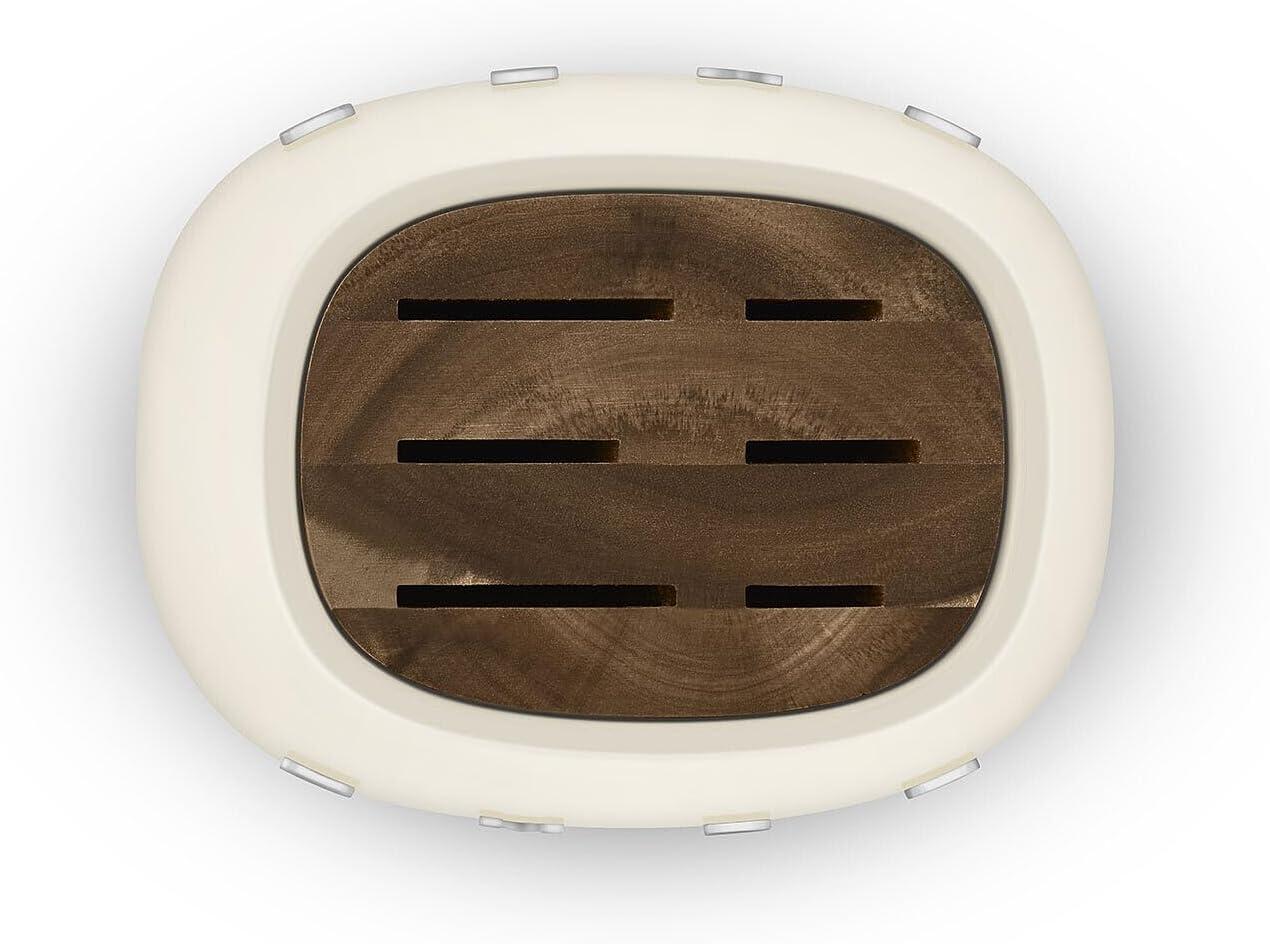 SMEG Creme 7-Piece Knife Block Set