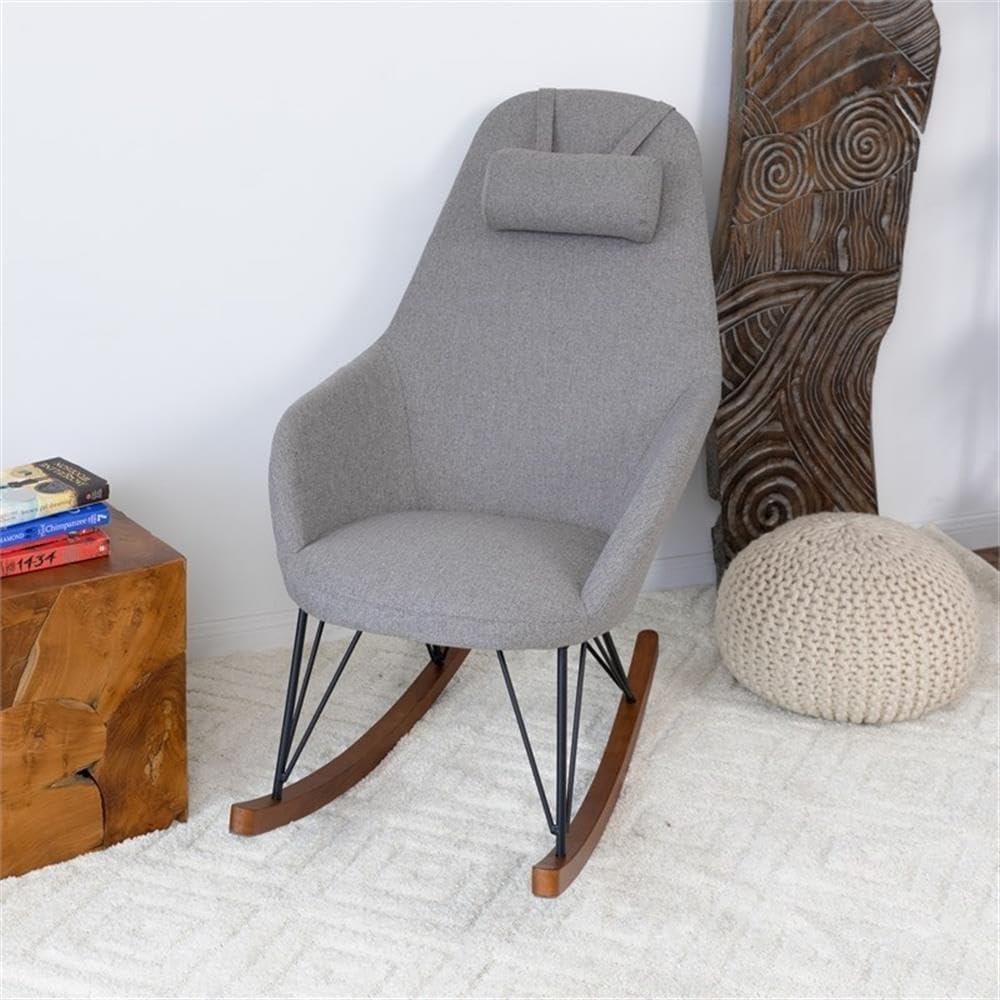Mid-Century Modern Jayce Gray Rocking Chair