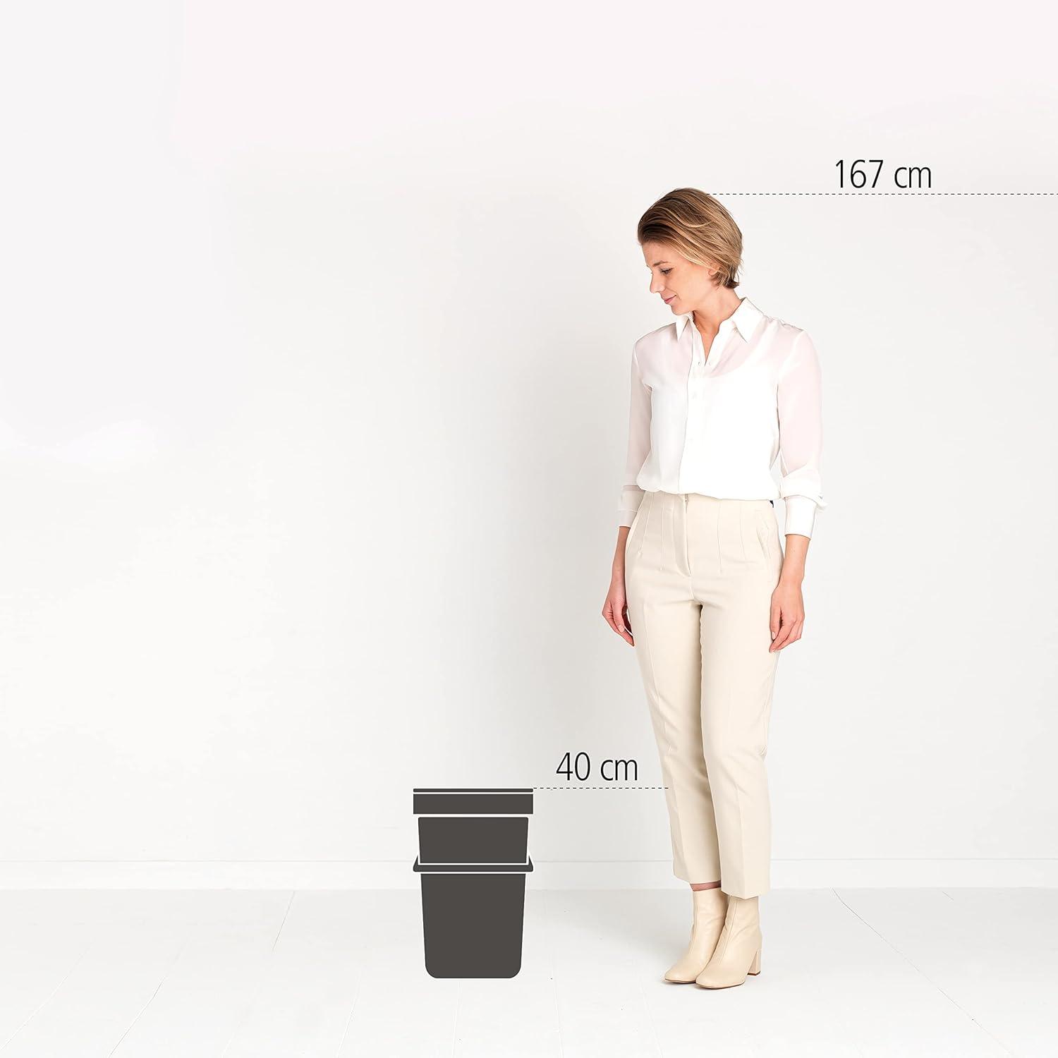 Brabantia Sort & Go Plastic Recycling Bin, 6.6 Gallon