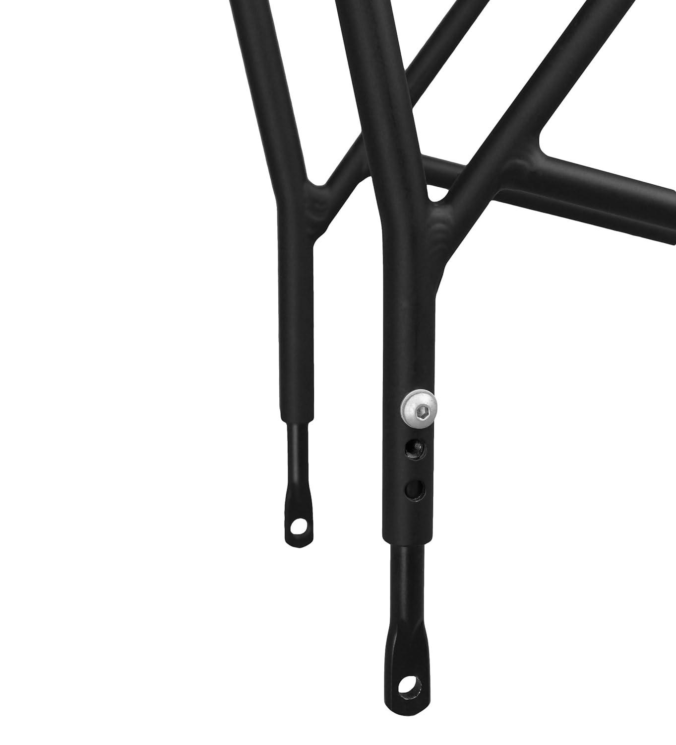 Ibera Bike Rack - Bicycle Touring Carrier Plus+ for Disc Brake/Non-Disc Brake Mount, Fat Tire Bikes, Frame-Mounted for Heavier Top & Side Loads, Height Adjustable for 26"-29" Frames