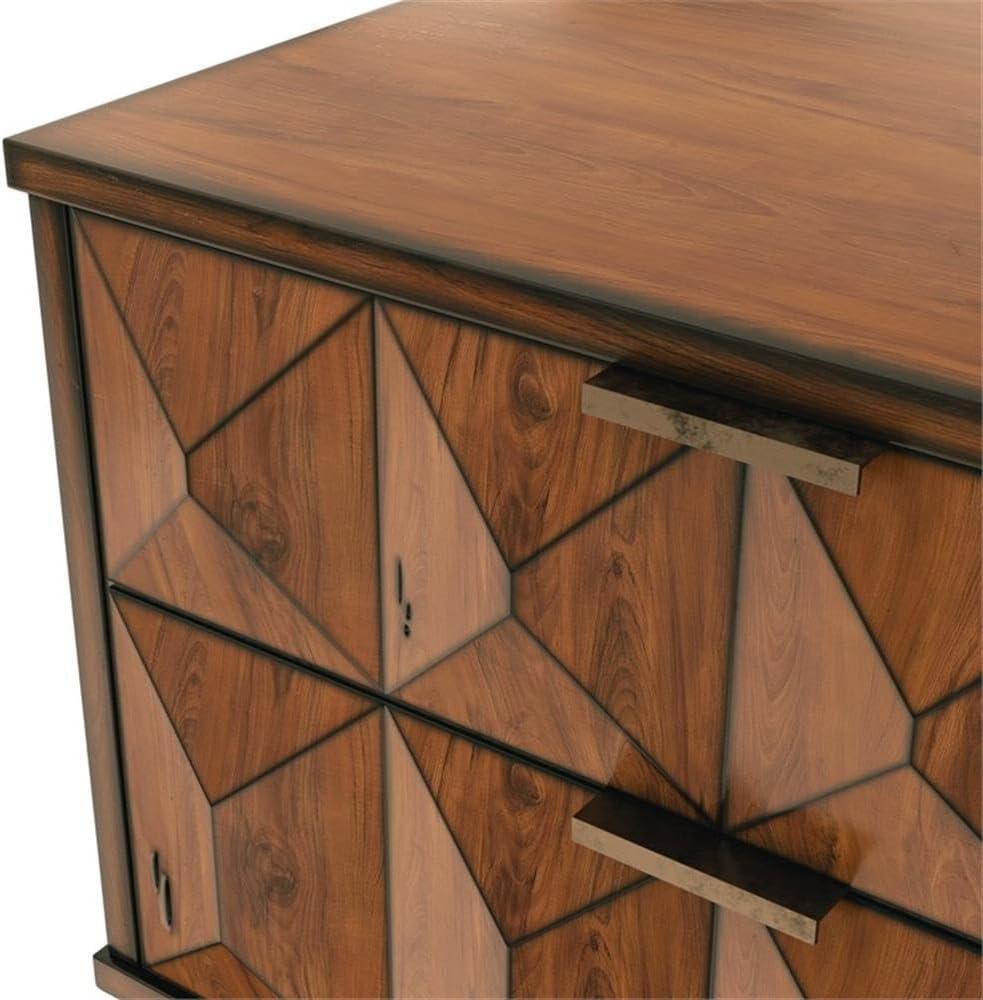 Origins by Alpine    Trig Two Drawer Nightstand