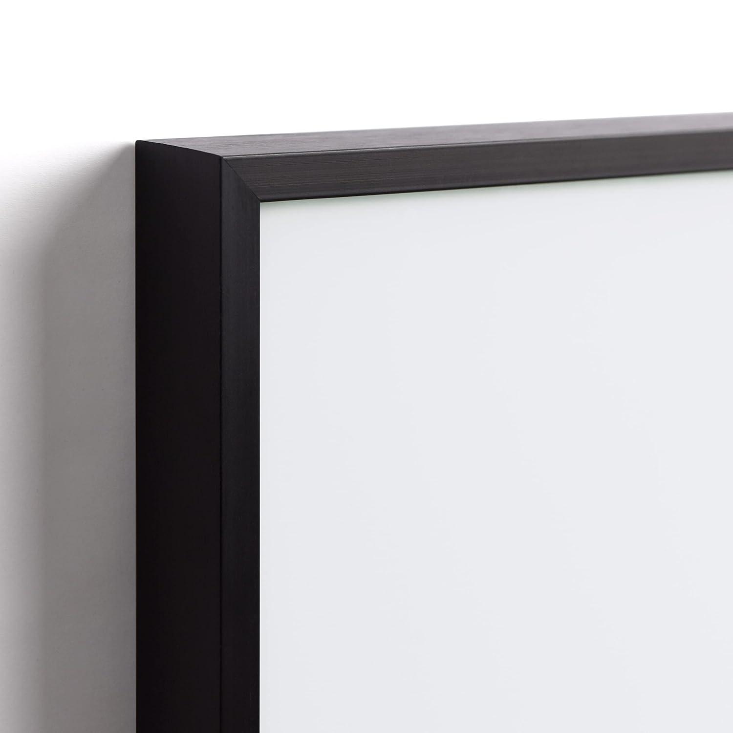 "Doberman" Black and White Pet Paintings on Printed Glass Encased with a Gunmetal Anodized Frame