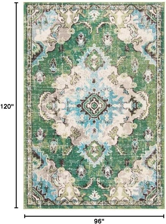 Madison MAD484 Power Loomed Indoor Area Rug - Green/Light Blue - 8'x10' - Safavieh