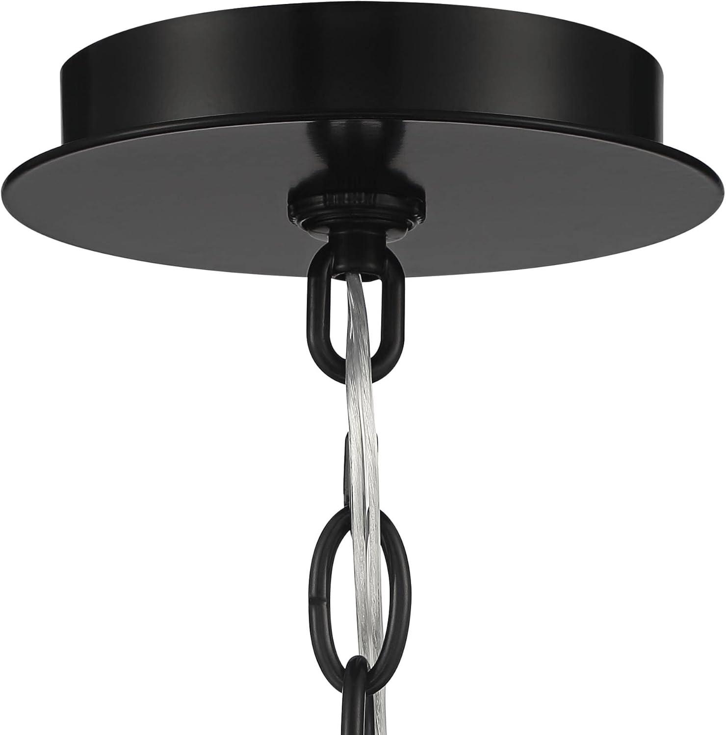 Possini Euro Design Black Drum Pendant Chandelier 22" Wide Modern Double Shade 6-Light Fixture Dining Room House Foyer Entryway