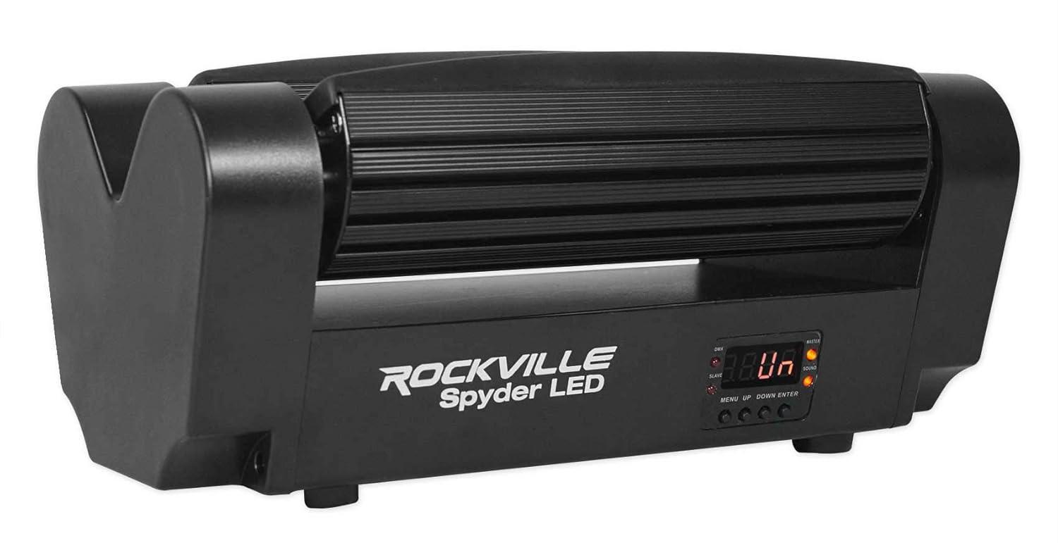 Rockville Spyder LED (8) Beam Moving Head Motorized DMX DJ/Party/Club Pro Light