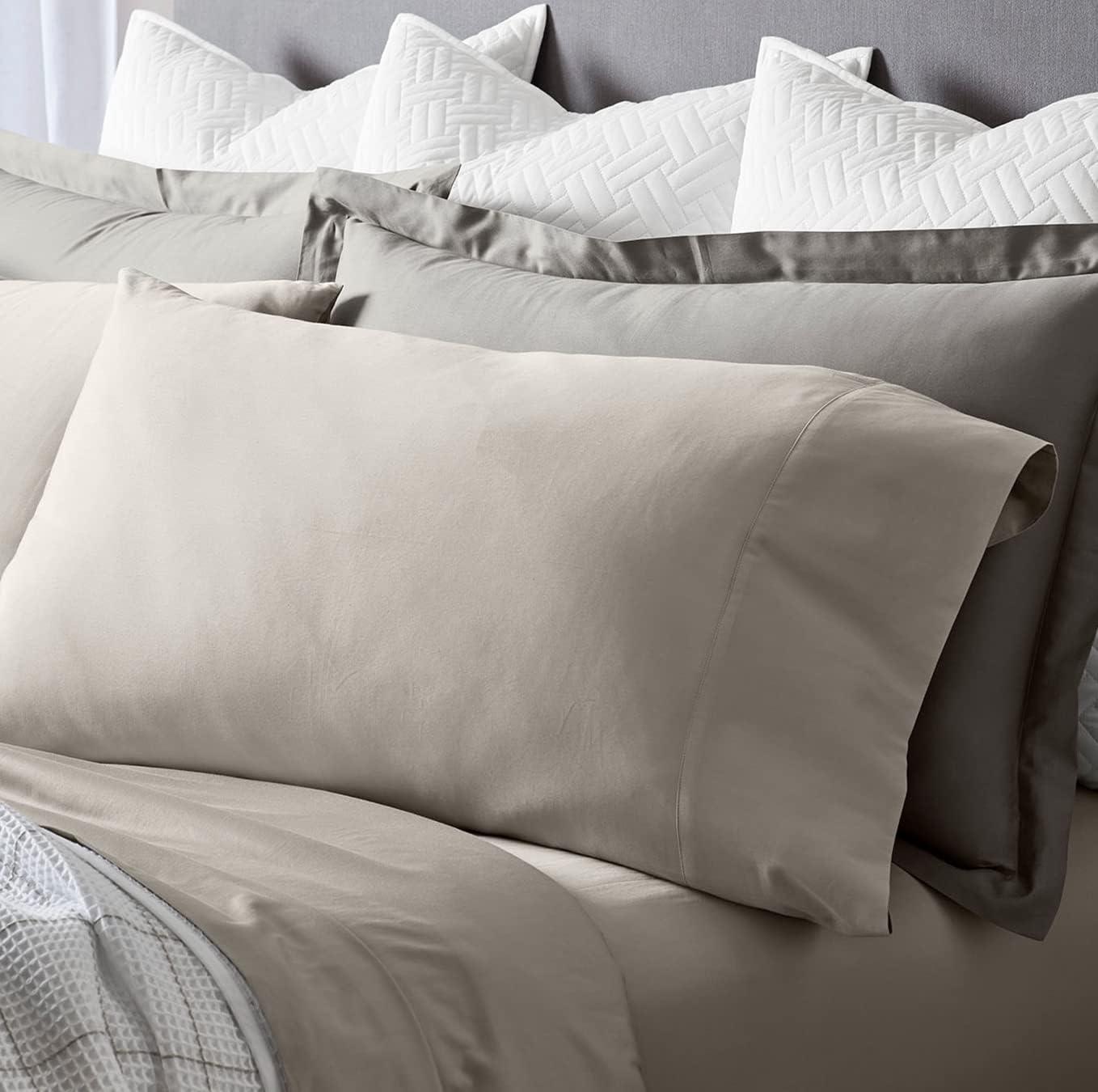 Organic Gray Cotton Standard Pillowcase Set