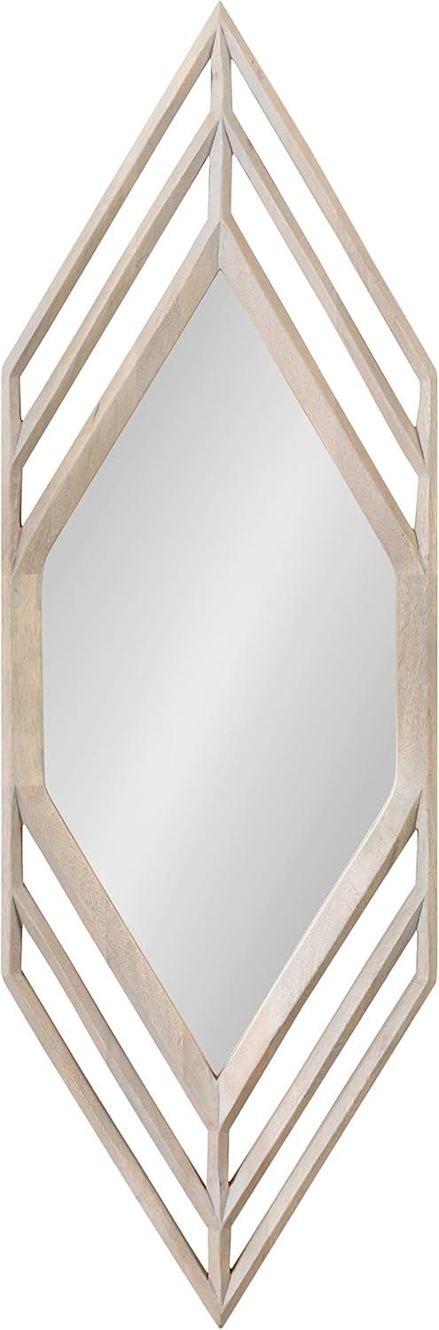 Vayga 42" White Mango Wood Rectangular Wall Mirror