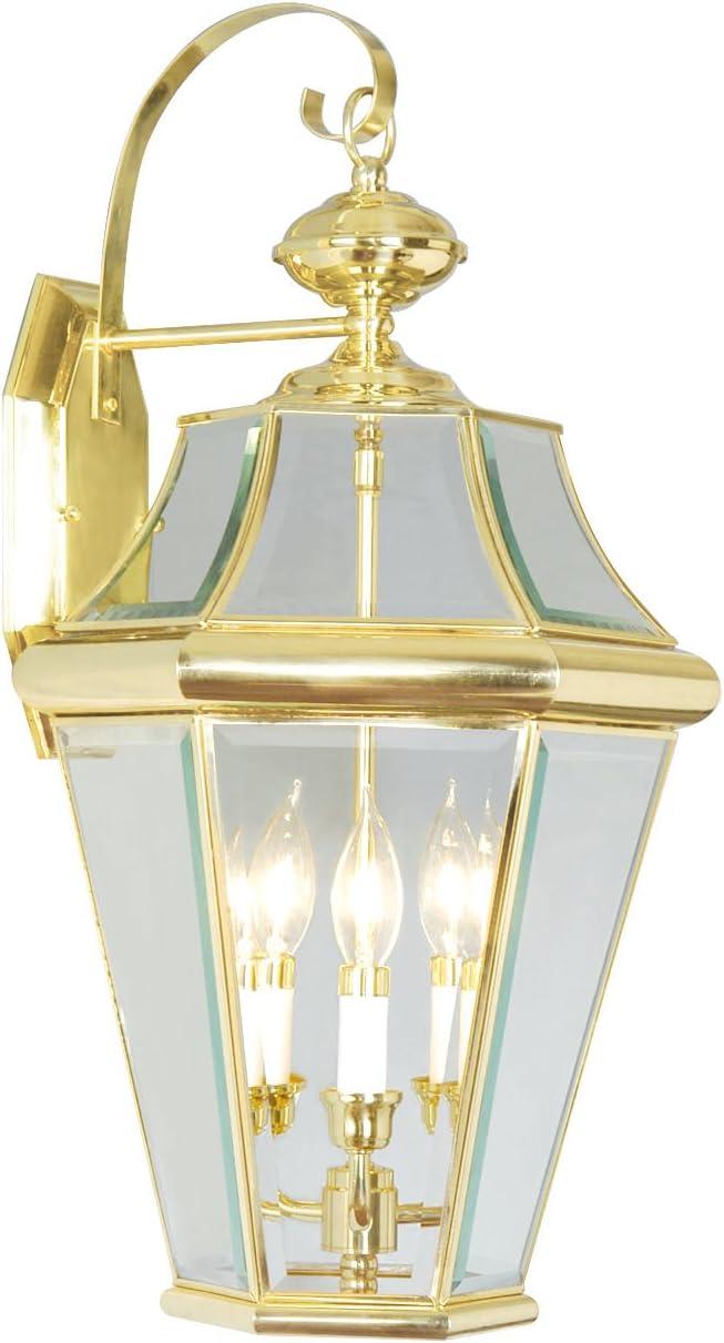 Livex Lighting Georgetown 3 - Light Wall Light in  Polished Brass