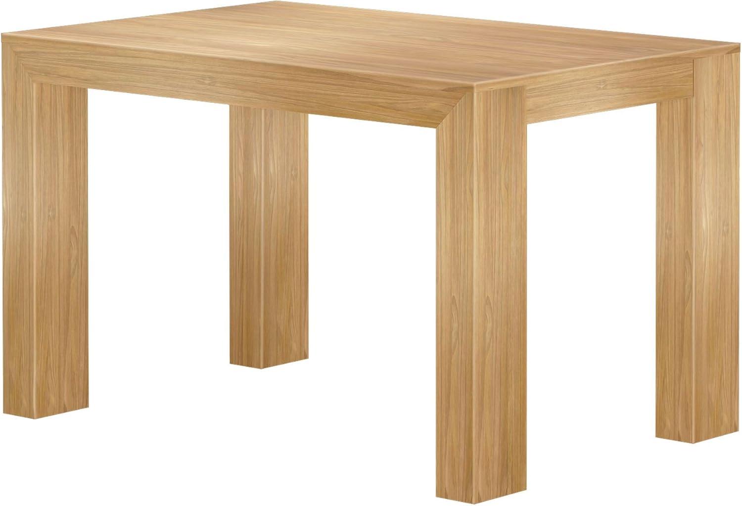 Plank+Beam 48" Modern Dining Table for 4, Solid Wood Rectangular Dining Table for Kitchen/Dining Room, Blonde Wirebrush