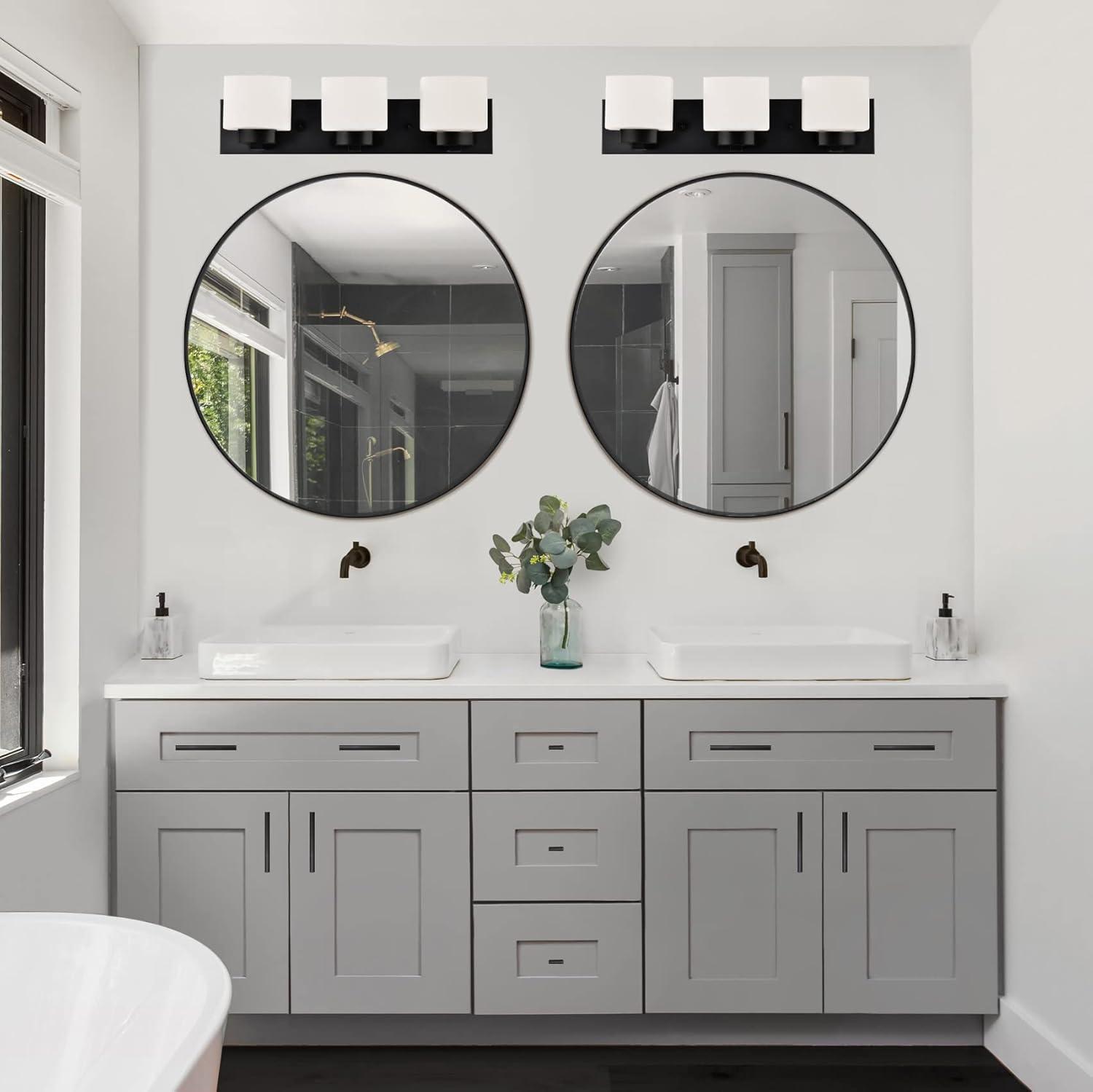 Design House Kenna 28" Round Wall Accent Mirror