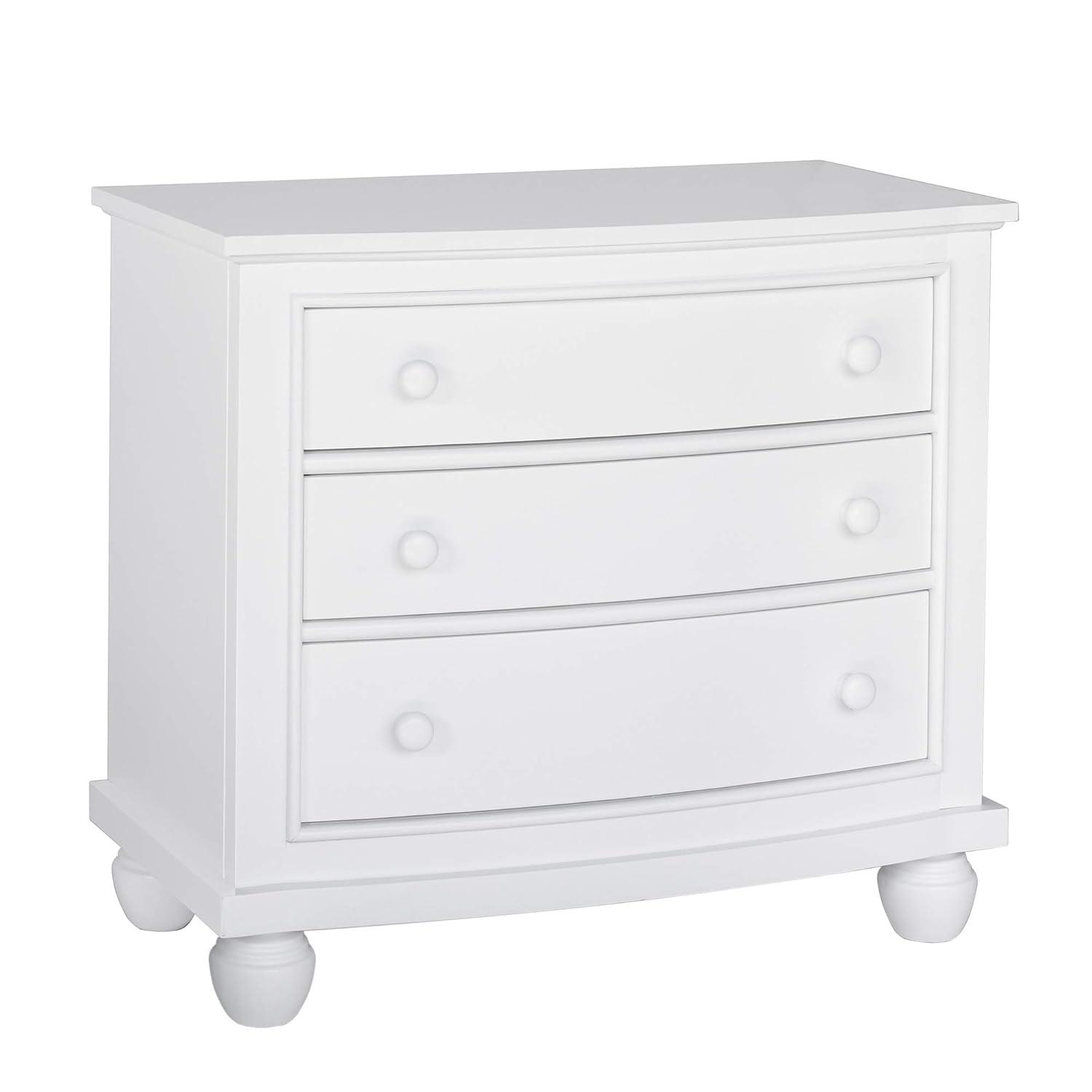 Sunset Trading 3-Drawer Shutter Coastal Wood Nightstand in White