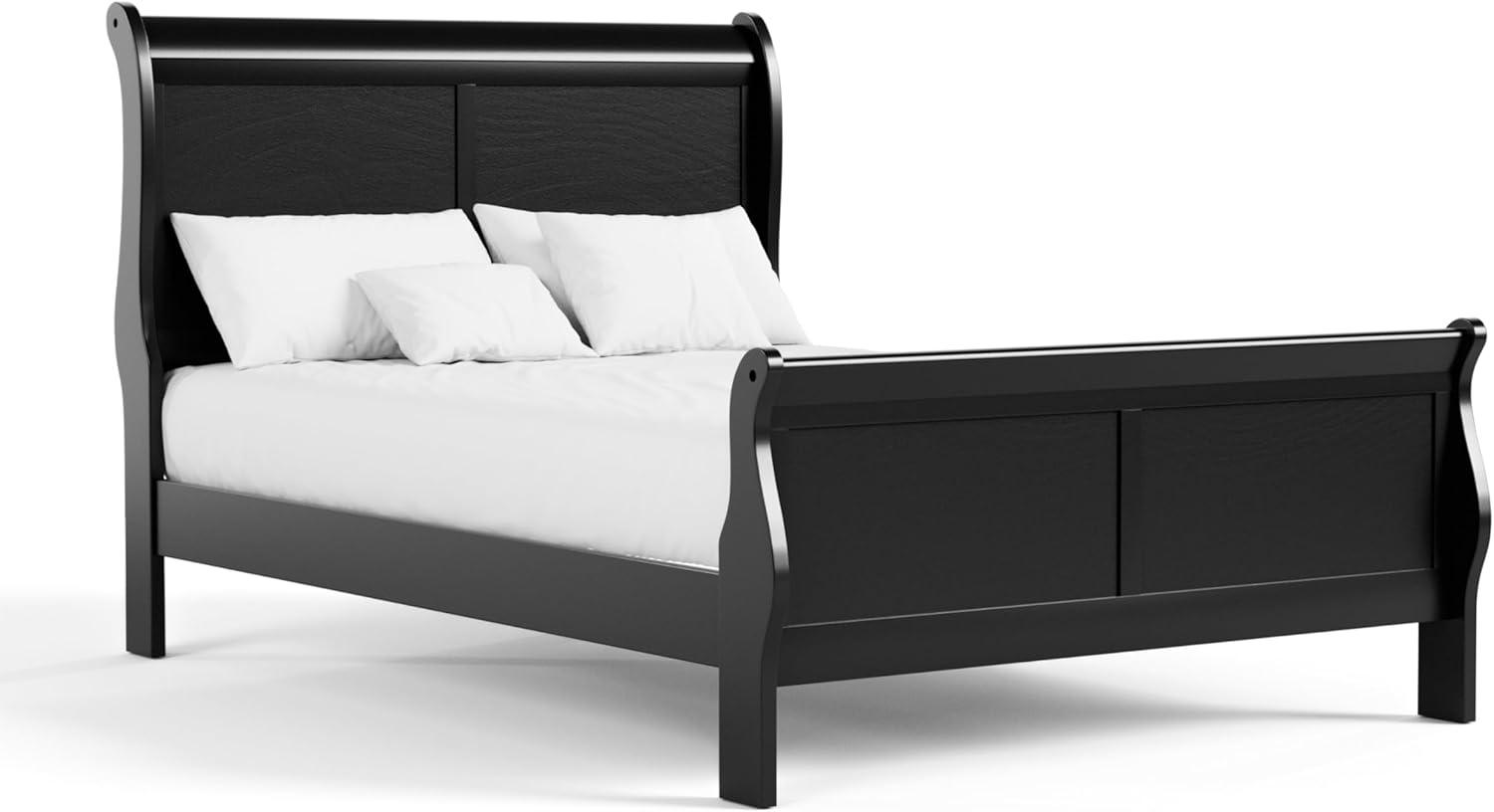 Furniture of America Toni Transitional Solid Wood Panel Full Bed in Black