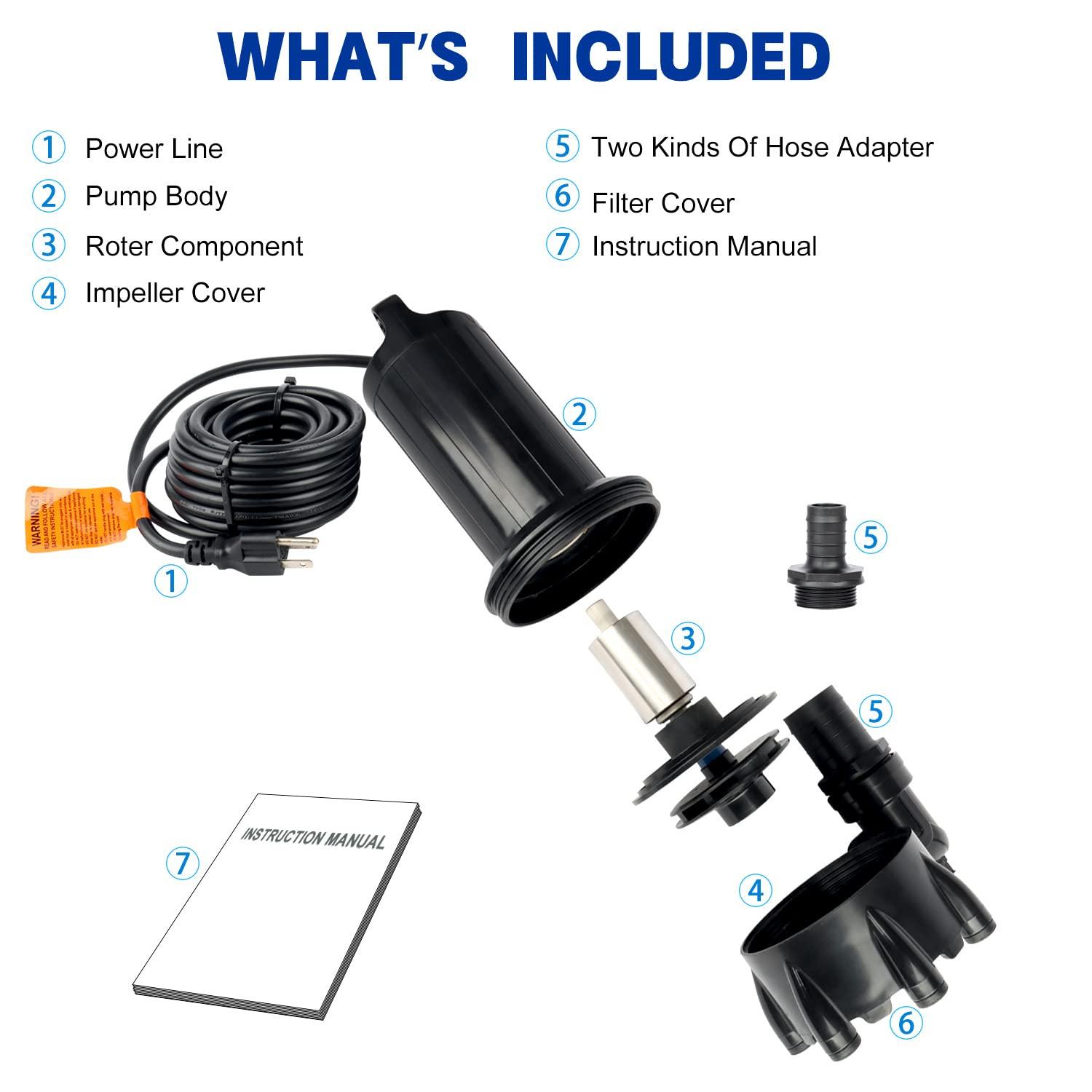 Large Black Submersible Pond Pump with Ceramic Impeller