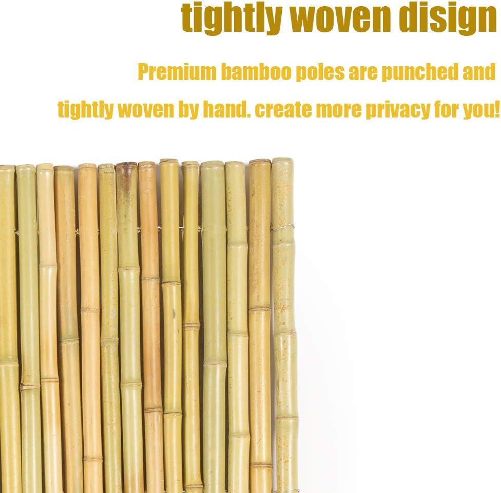 4 ft. H x 6 ft. W Natural Bamboo Fence