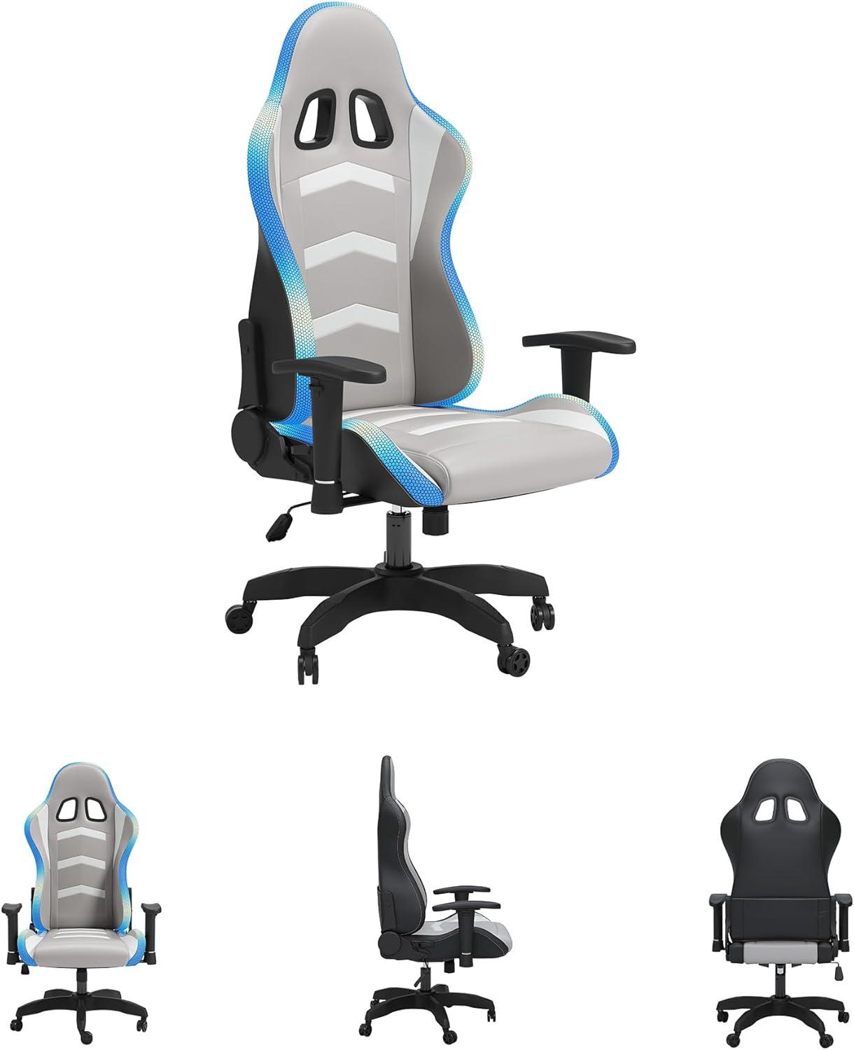 Signature Design by Ashley Contemporary Lynxtyn Home Office Desk Chair White/Gray