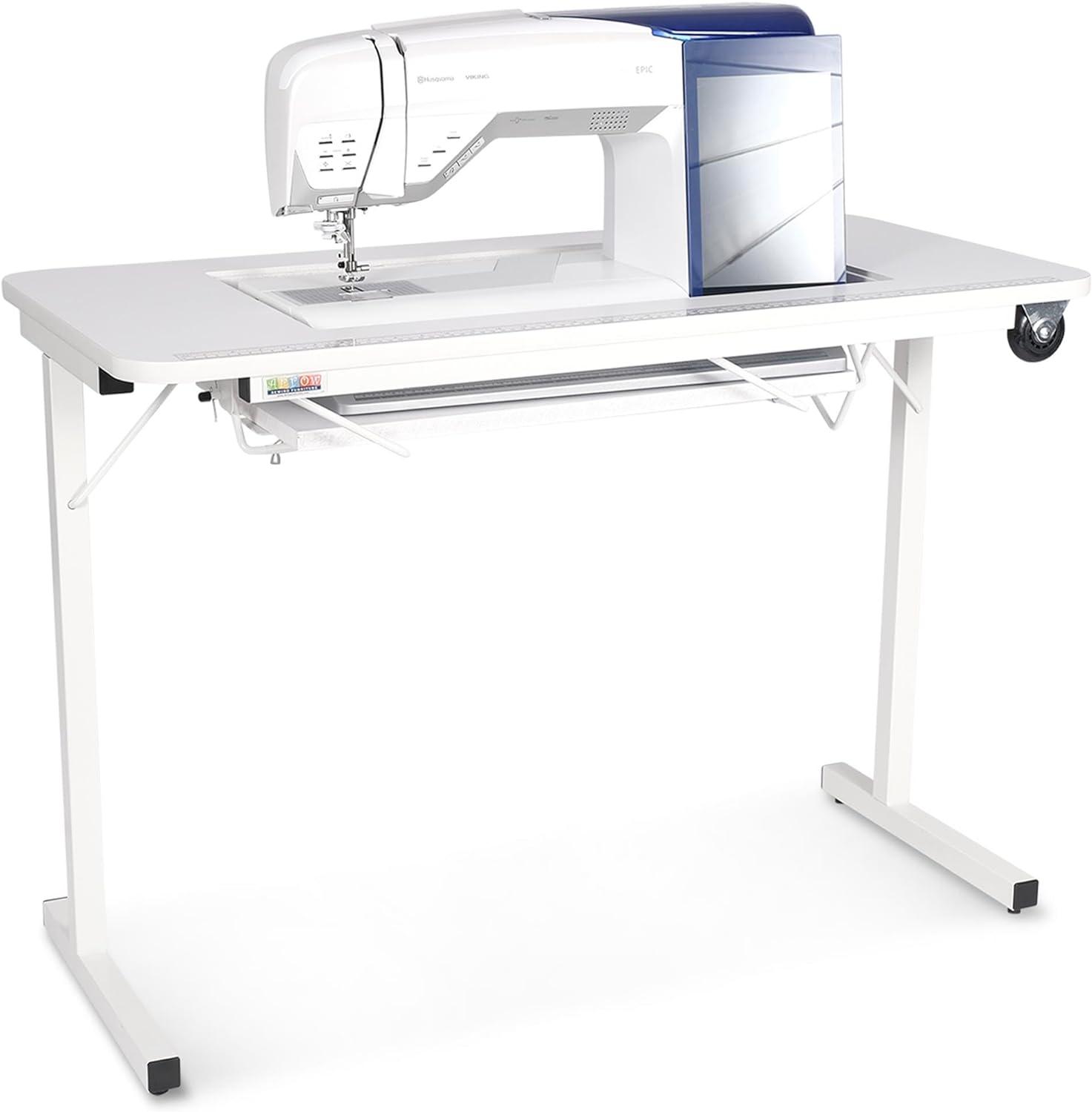 Gidget II Sewing Table with Manual Machine Lift by Arrow Classic Sewing Furniture