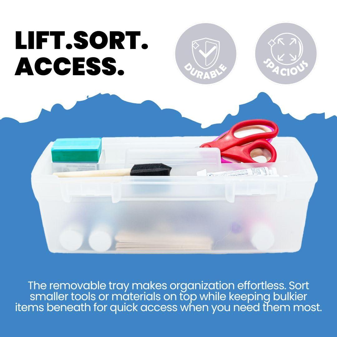 ArtBin Essentials Lift Out Tray Craft Storage Box with Handle, 13 inches, 1 Piece
