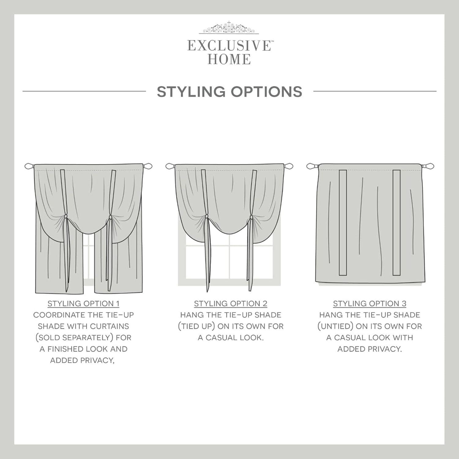 Amalgamated Textiles Exclusive Home Loha Light Filtering Rod Pocket Tie Up Shade