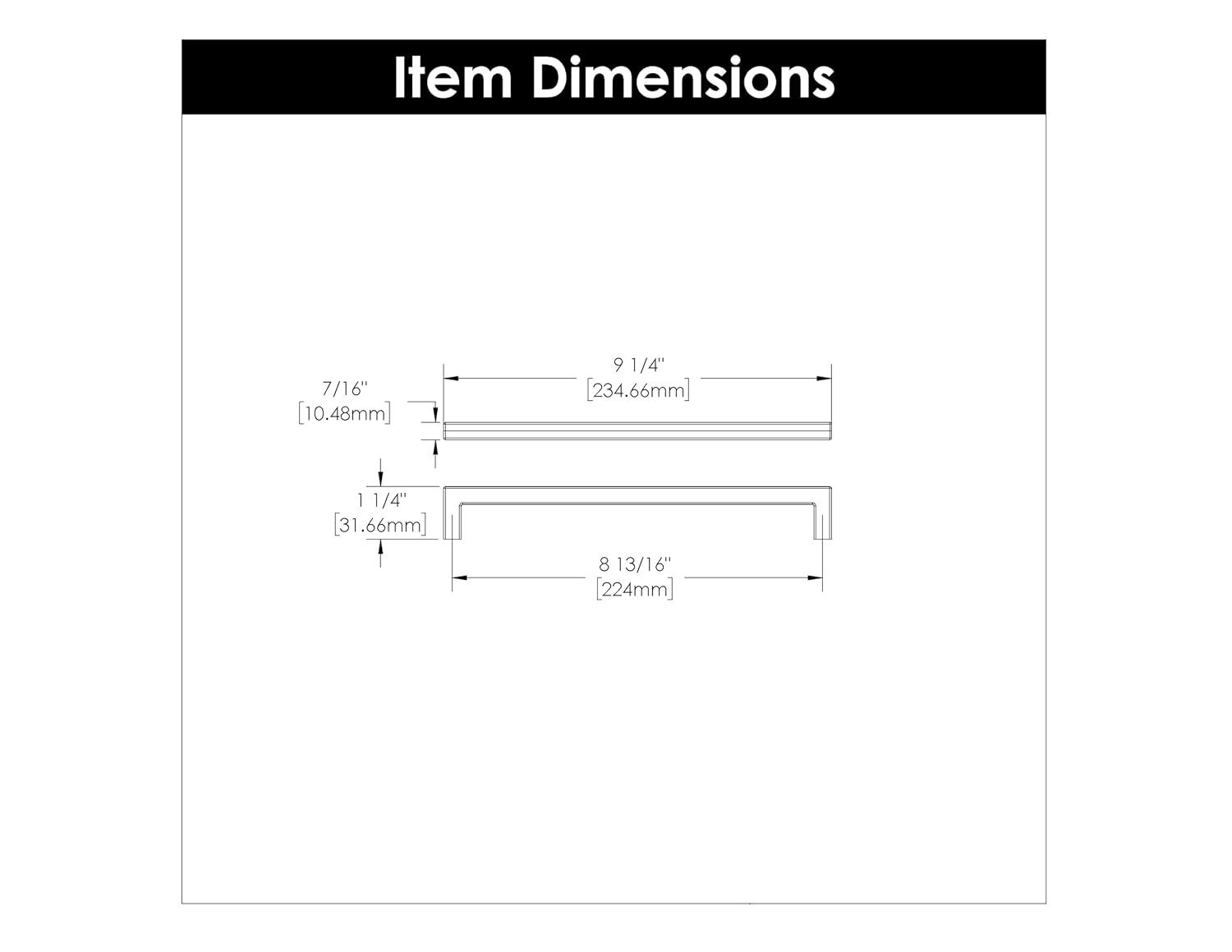 Skylight Kitchen Cabinet Handles, Solid Core Drawer Pulls for Cabinet Doors