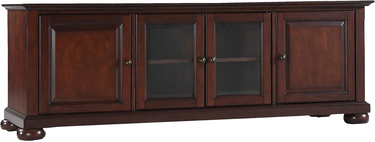 Alexandria TV Stand for TVs up to 60" Mahogany - Crosley: Sleek Design, Media Storage, Cord Management