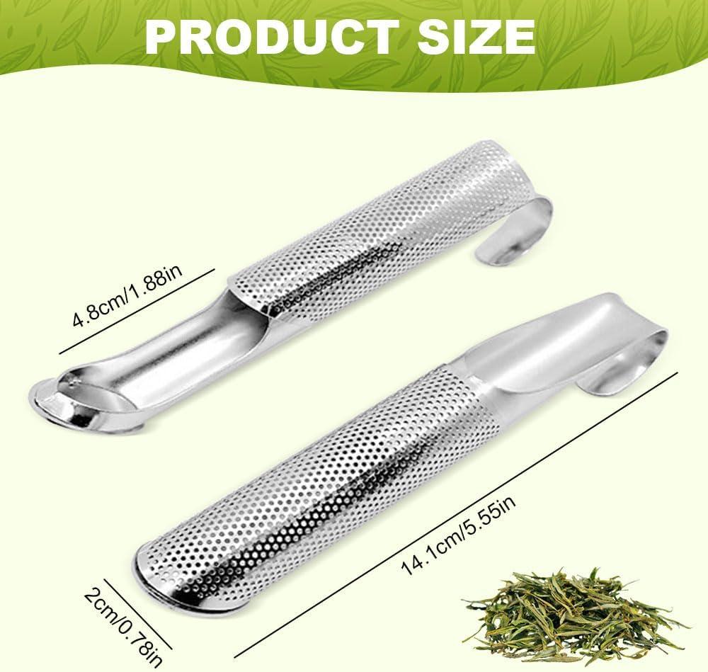 Tea Infuser Set for Loose Leaf Tea - Stainless Steel Filter for Perfect Brewing | 2 Pcs with Cleaning Brush and Tea Leaf Clip | Portable and Convenient | Ideal for Herbal Tea and Spices