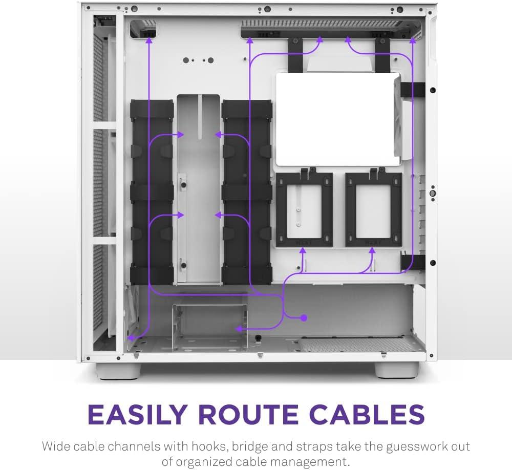 White Mid-Tower ATX Gaming Case with Tempered Glass