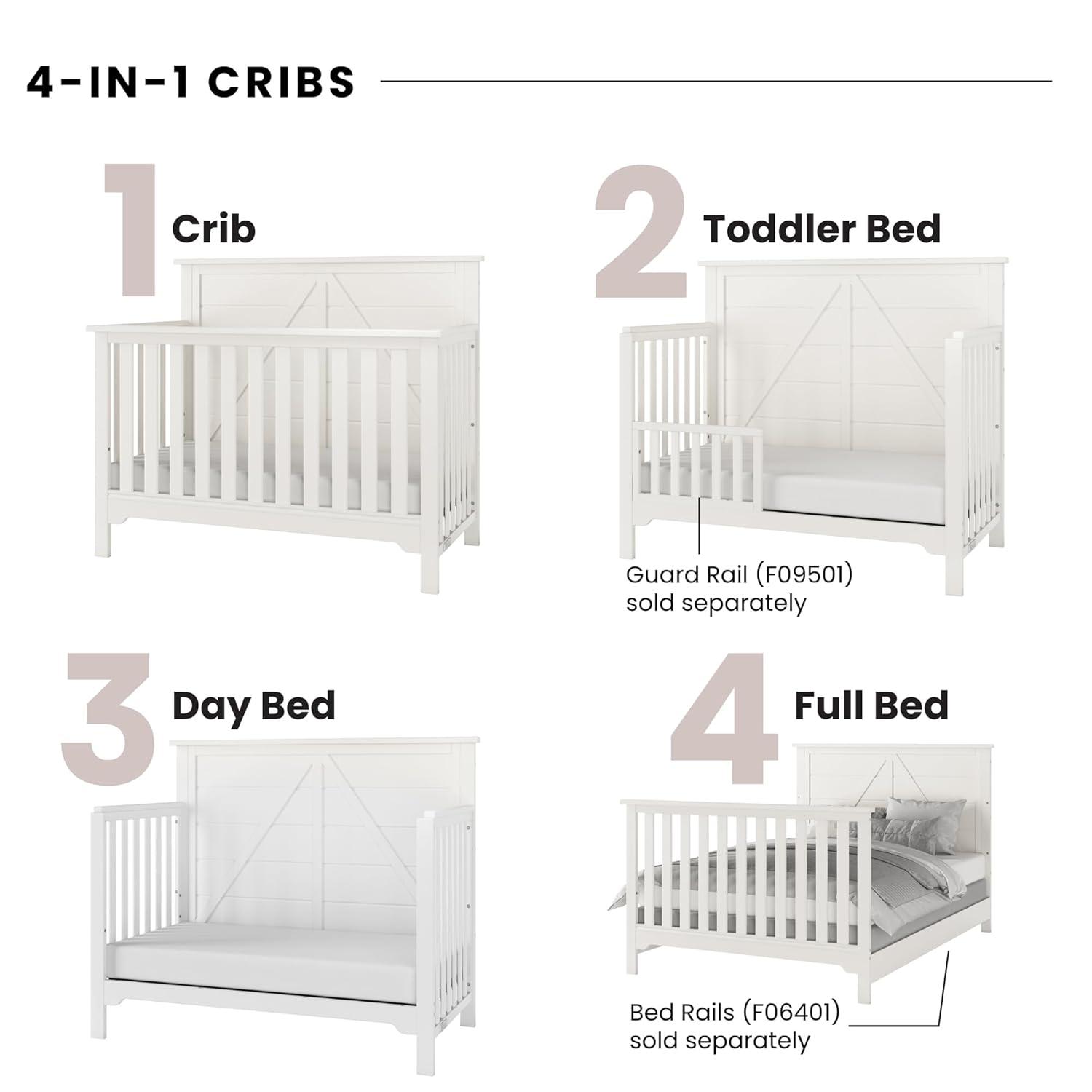 Woodland 4-in-1 Convertible Crib