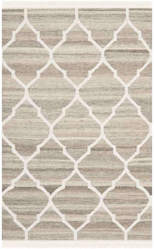 House of Hampton® Towles Natural Hand Woven 60% Wool, 20% Viscose, And 20% Cotton Geometric Rug