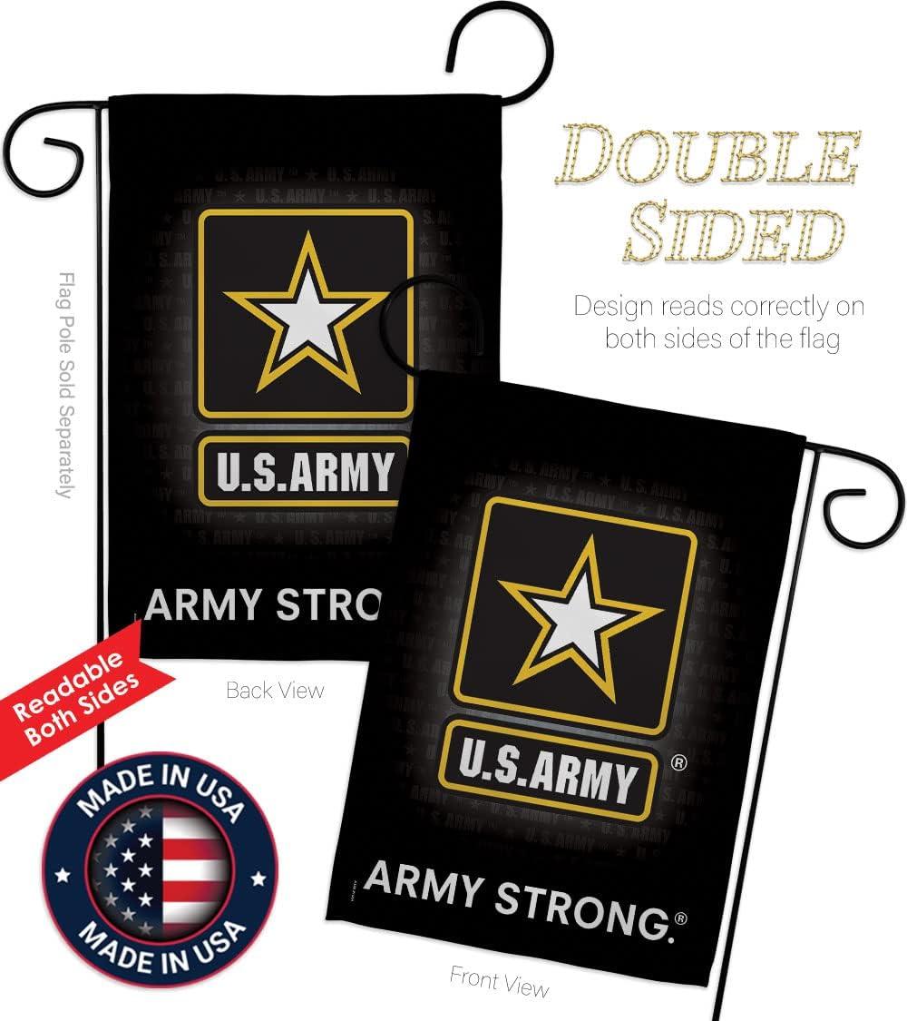 Breeze Decor 58061 Military U.S. Army 2-Sided Impression Garden Flag - 13 x 18.5 in.
