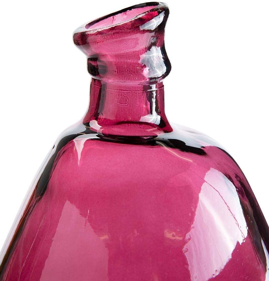 VivaTerra Recycled Tall Glass Balloon Vase – Handblown Glass Vases for Centerpieces – Unique Organic Shape in a Delicate Aqua Color – Sustainable and Unique Home Decor (19" H x 10" Dia.)