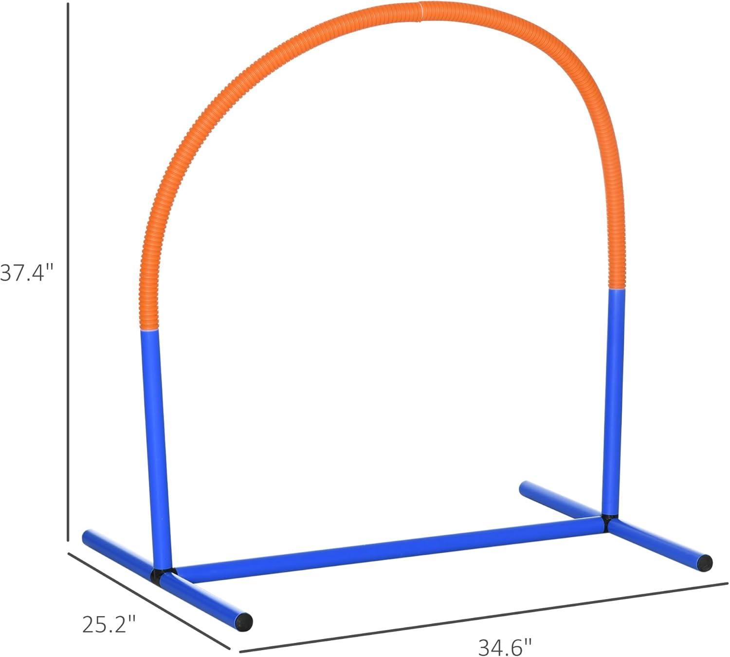 PawHut Blue and Orange 4-Piece Dog Agility Training Set